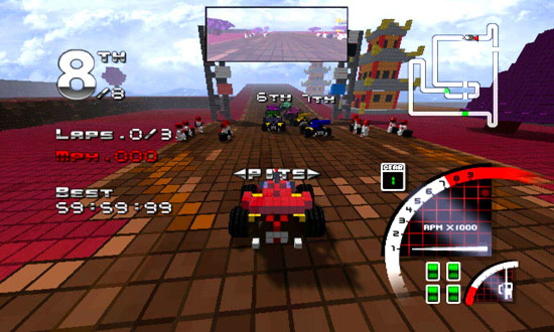 Screenshot for 3D Pixel Racing