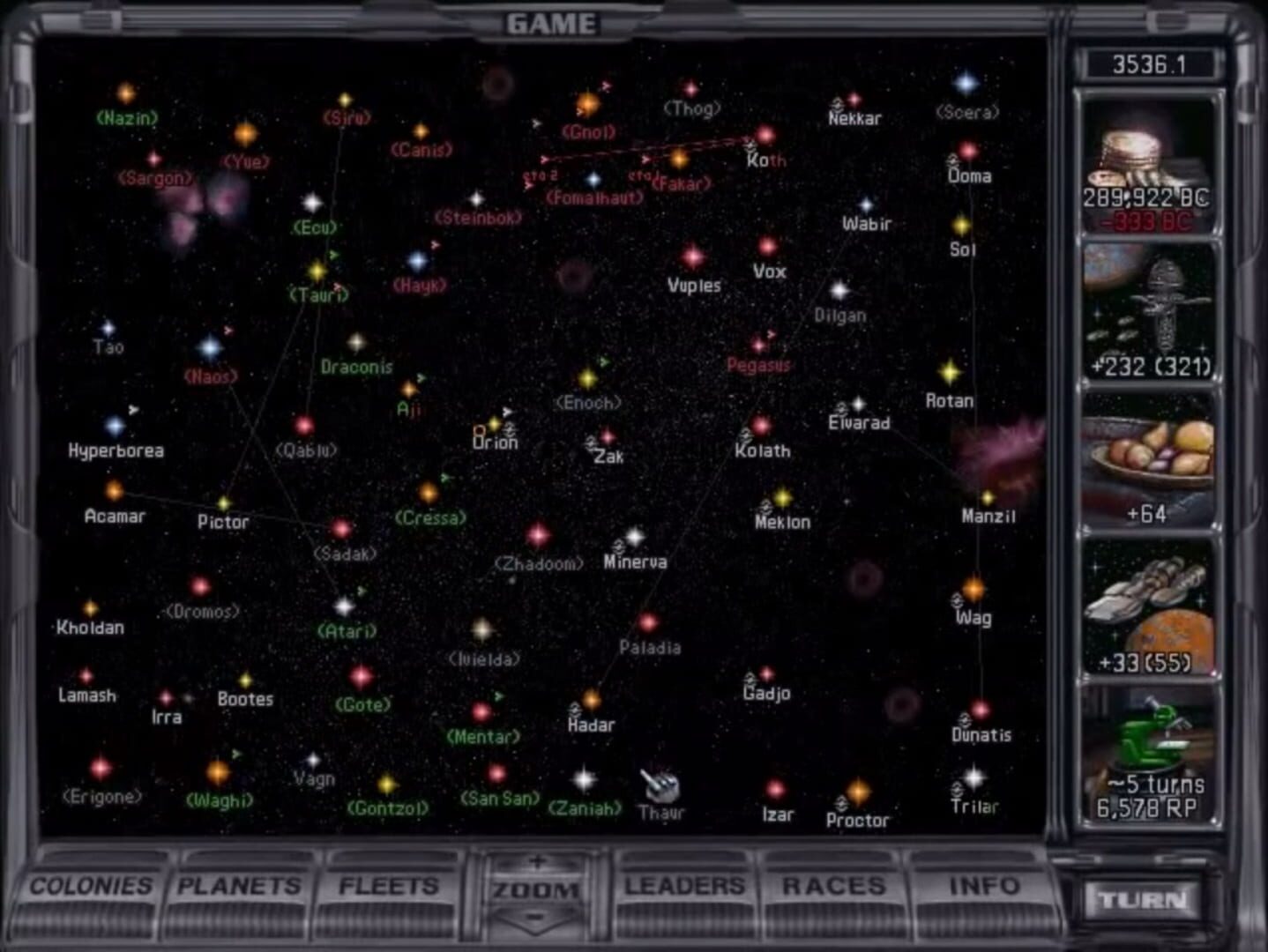 Screenshot for Master of Orion II: Battle at Antares
