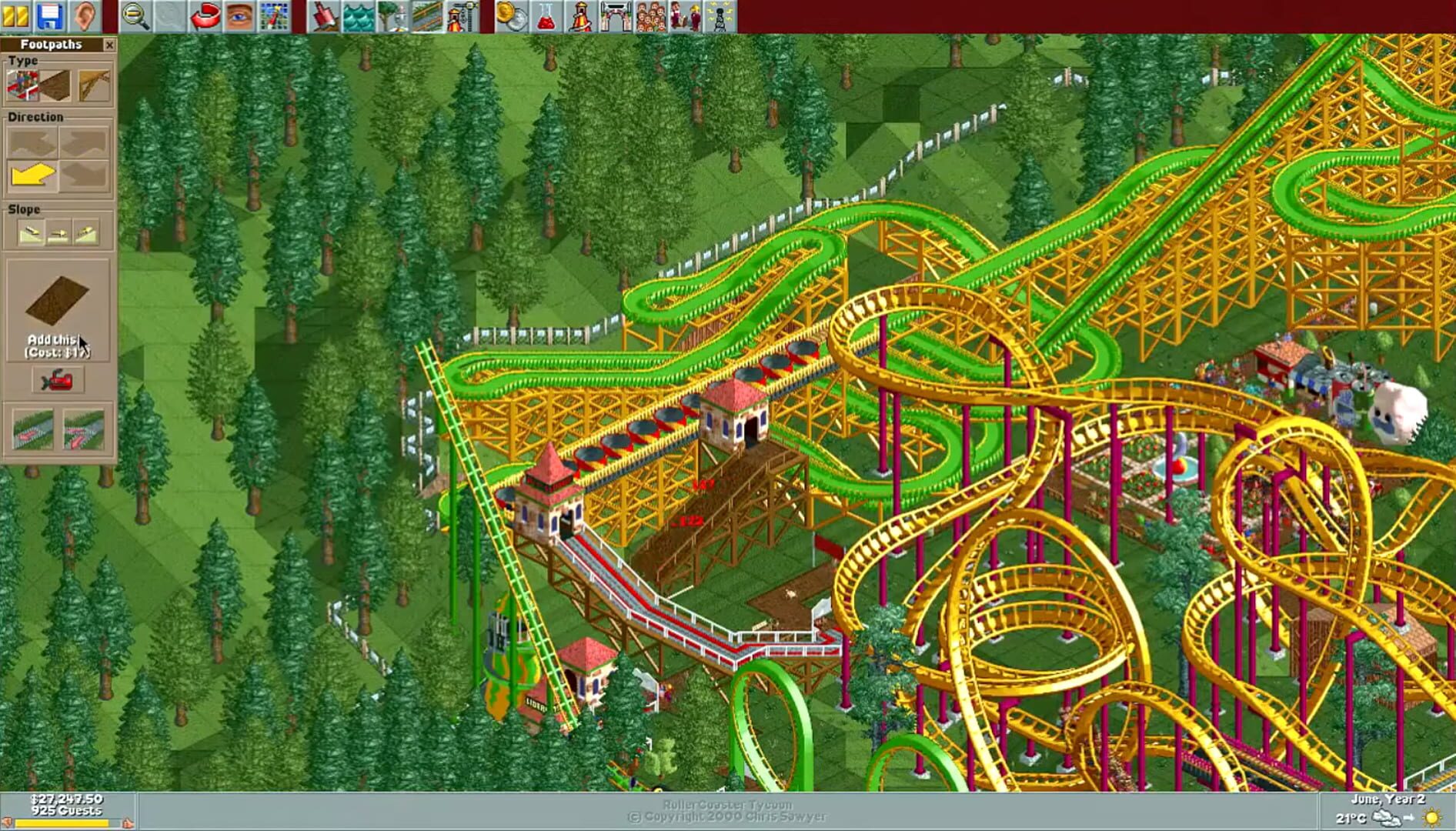 Screenshot for RollerCoaster Tycoon