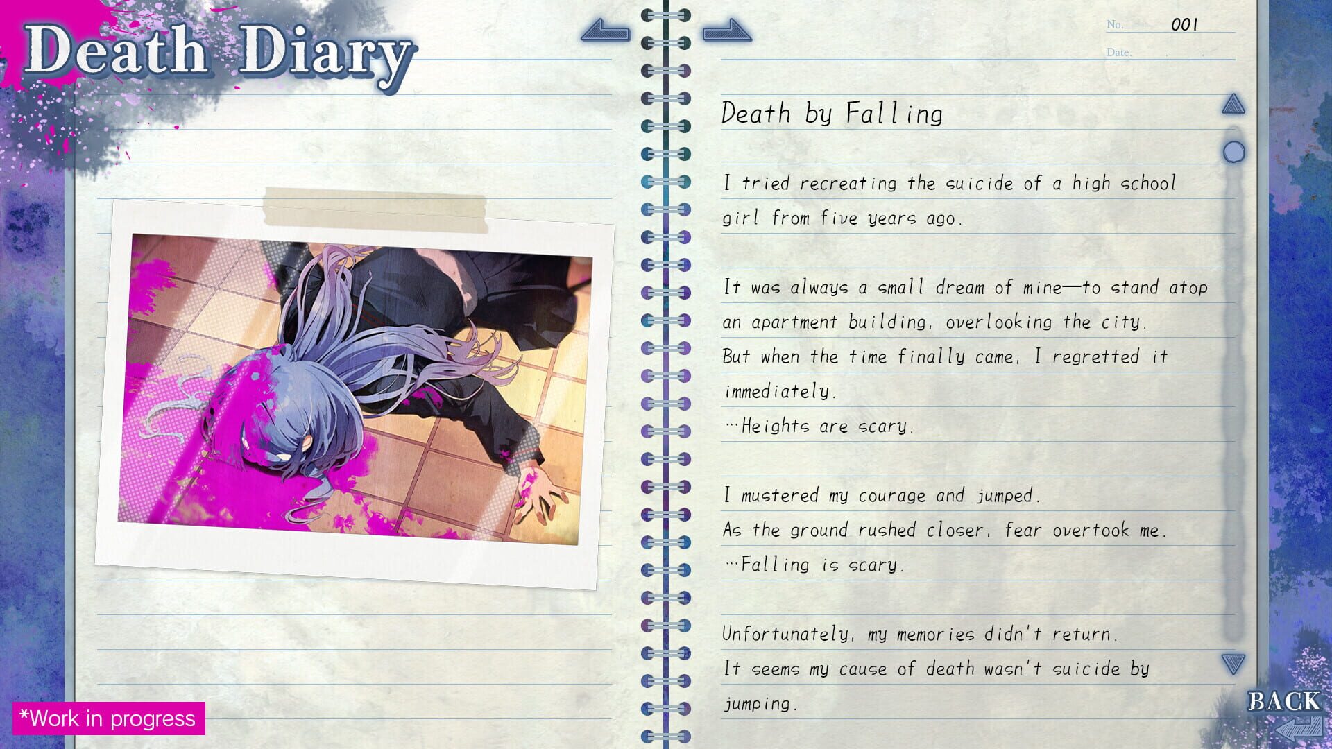 Screenshot for Kugayama Shiori's Death Diary