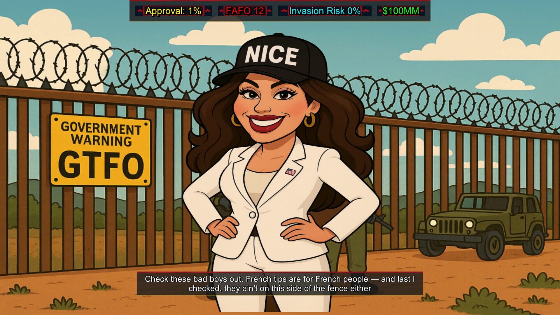Screenshot for FAFO Executive Order Simulator