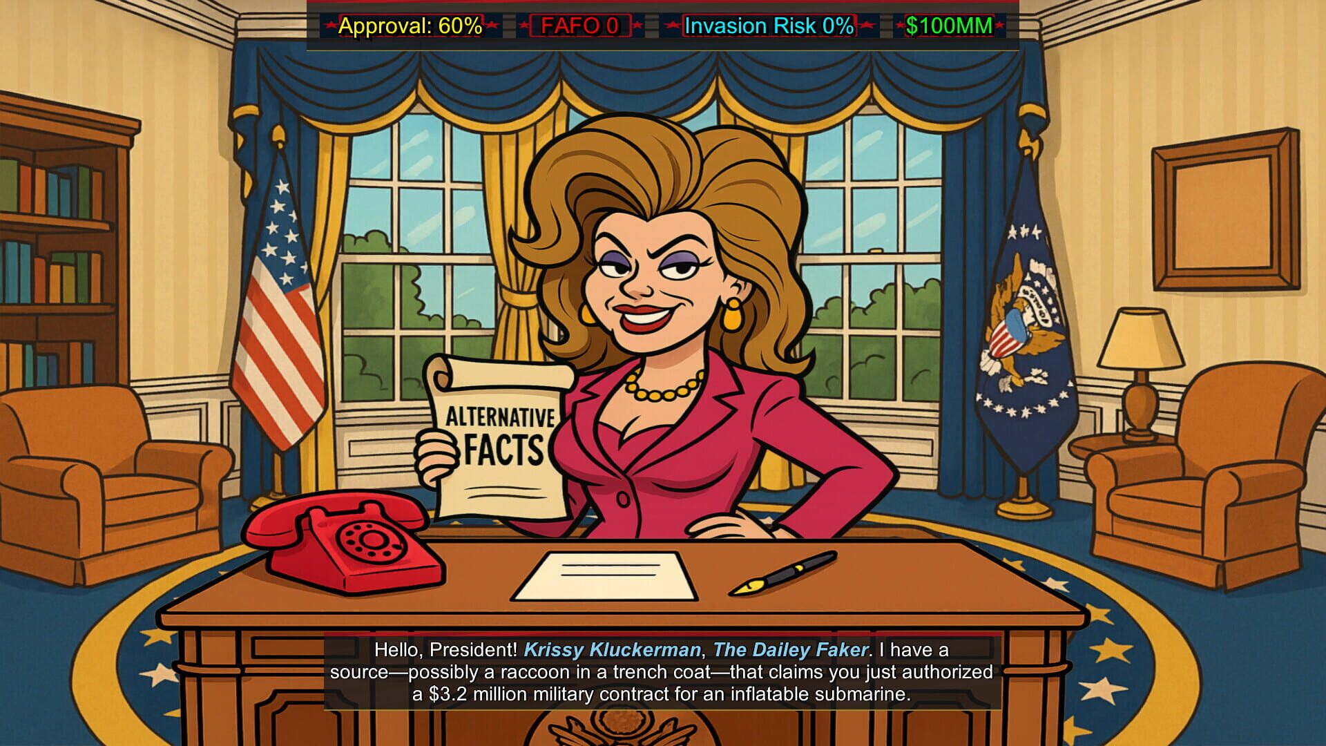 Screenshot for FAFO Executive Order Simulator