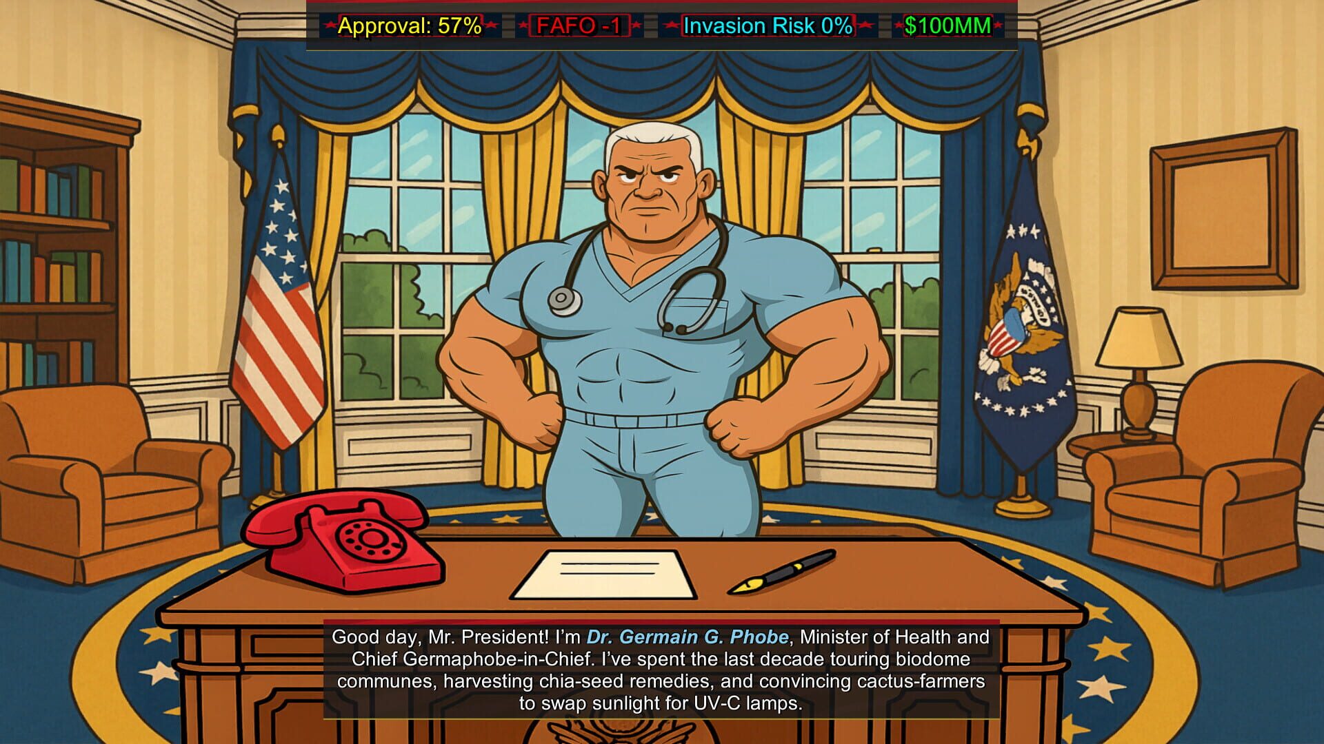 Screenshot for FAFO Executive Order Simulator