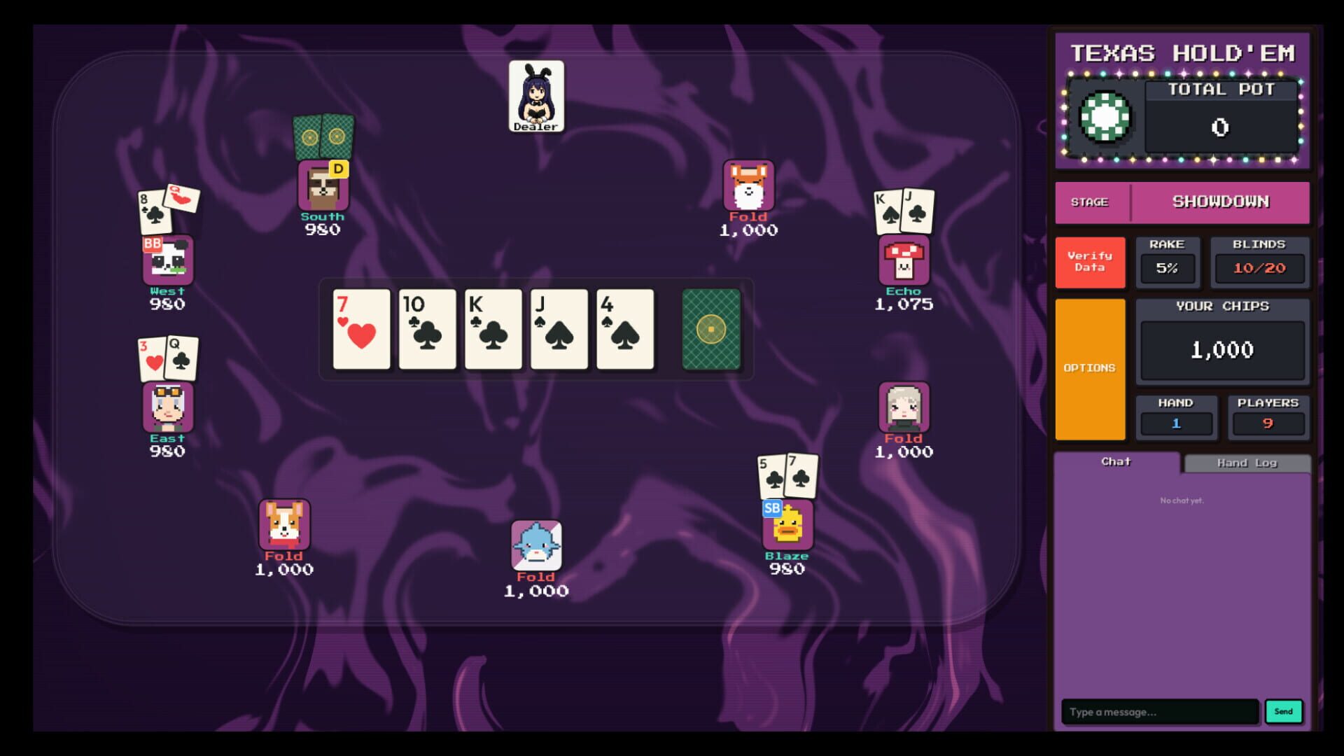 Screenshot for Pixel Texas Hold'em