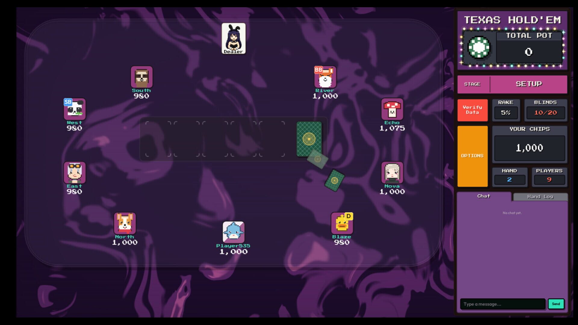 Screenshot for Pixel Texas Hold'em