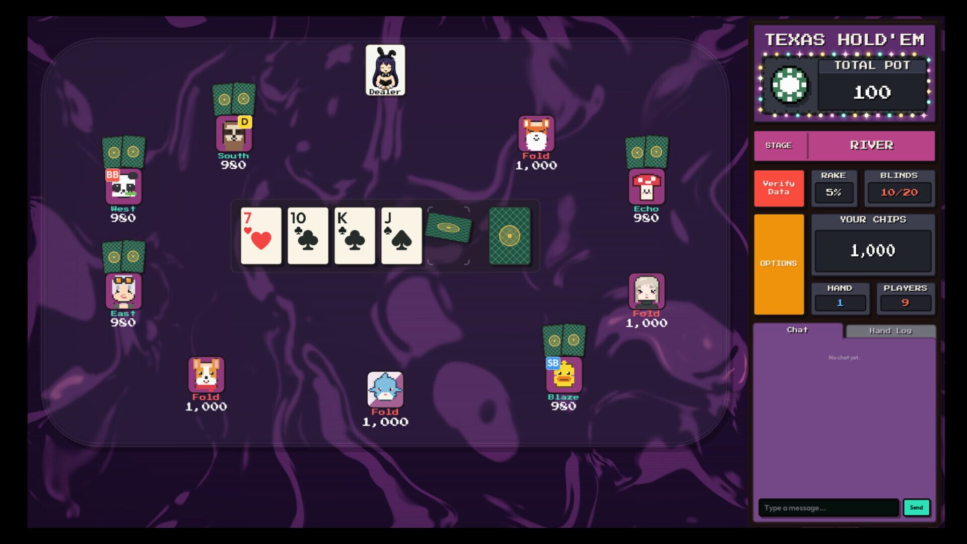 Screenshot for Pixel Texas Hold'em