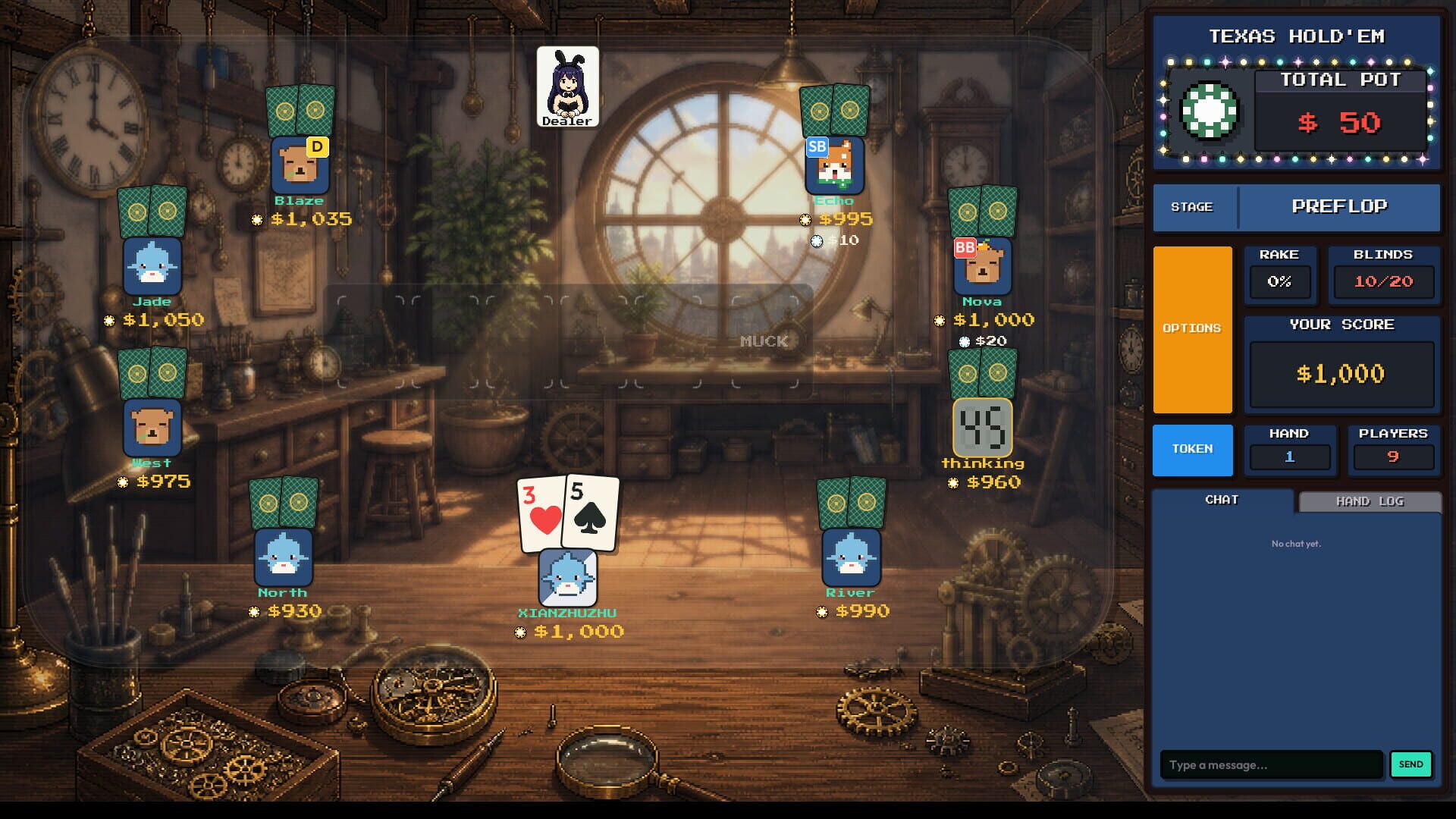 Screenshot for Pixel Texas Hold'em