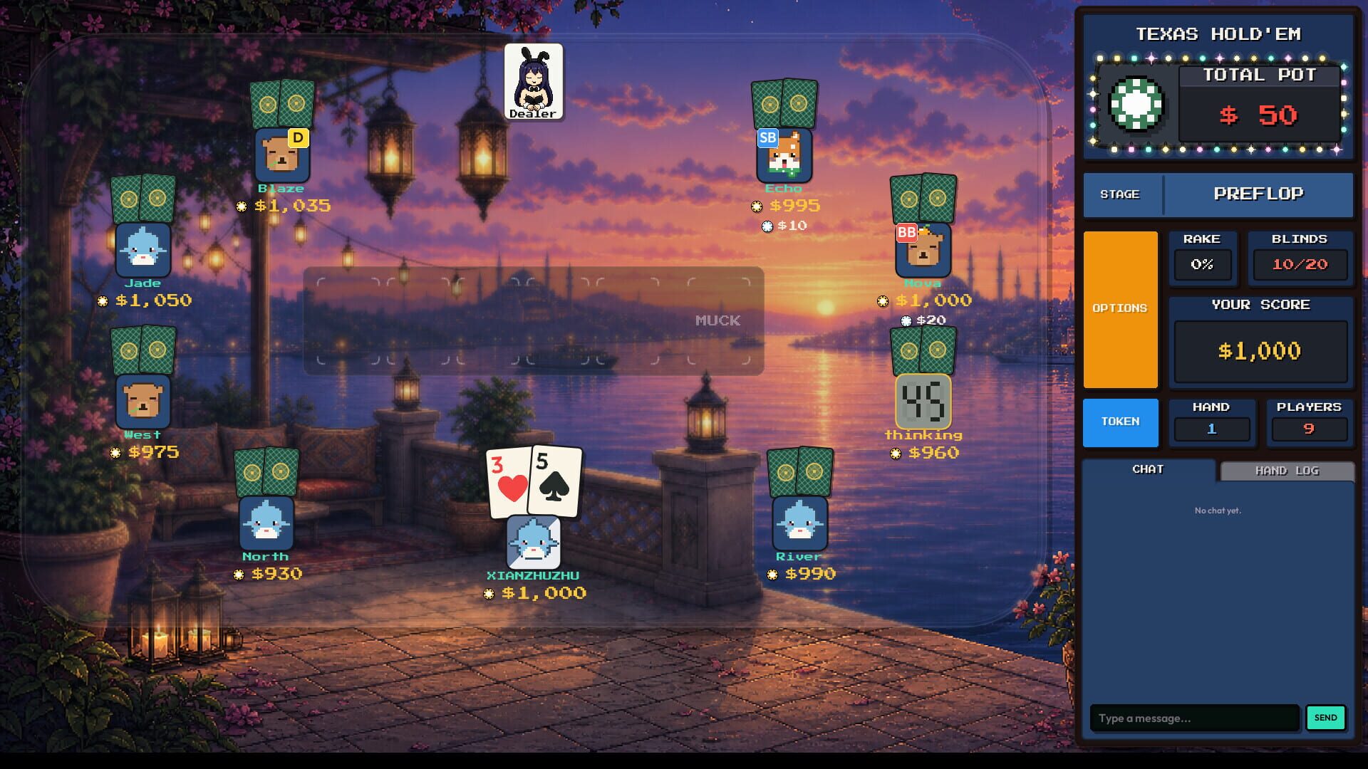 Screenshot for Pixel Texas Hold'em
