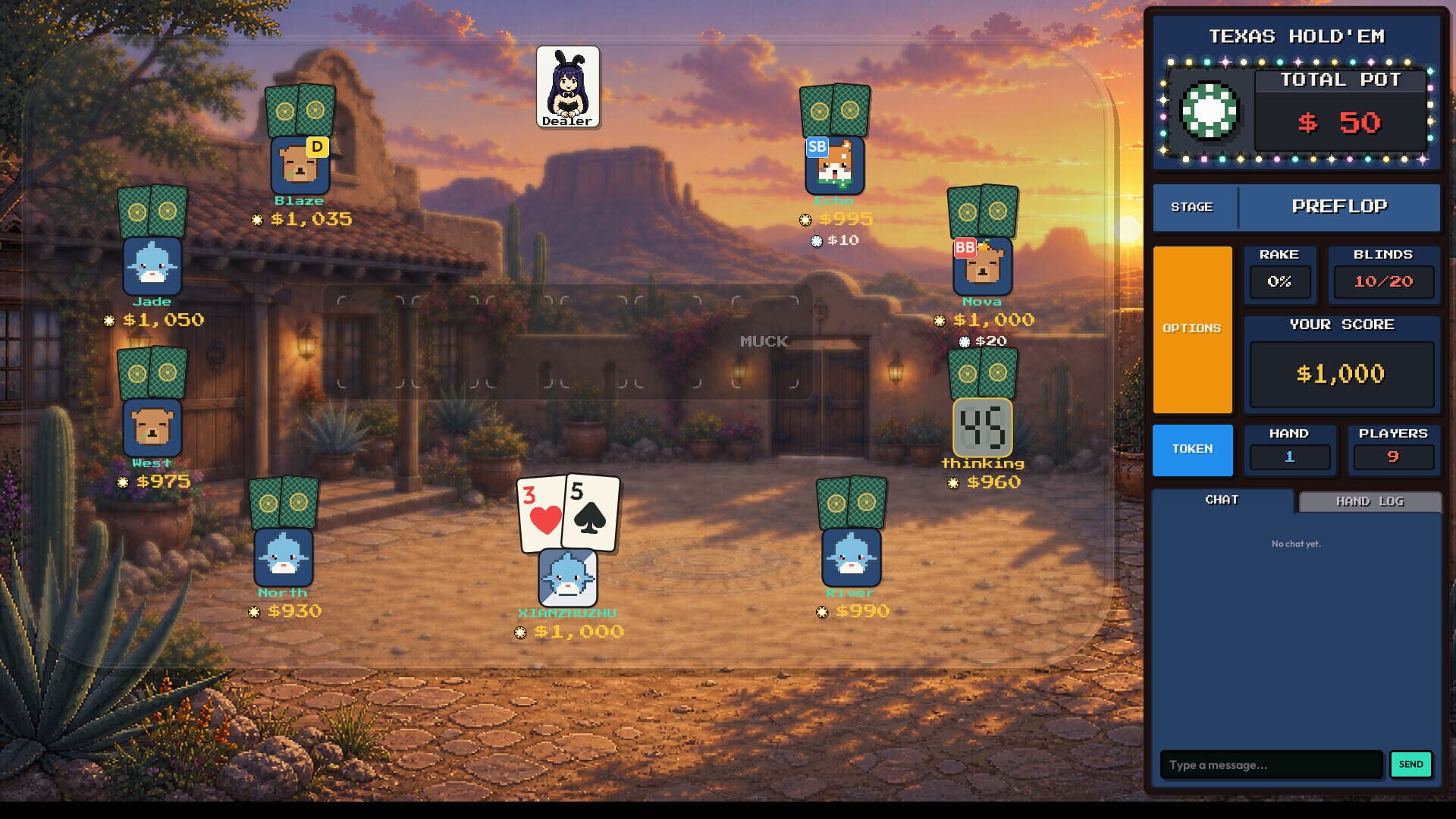 Screenshot for Pixel Texas Hold'em