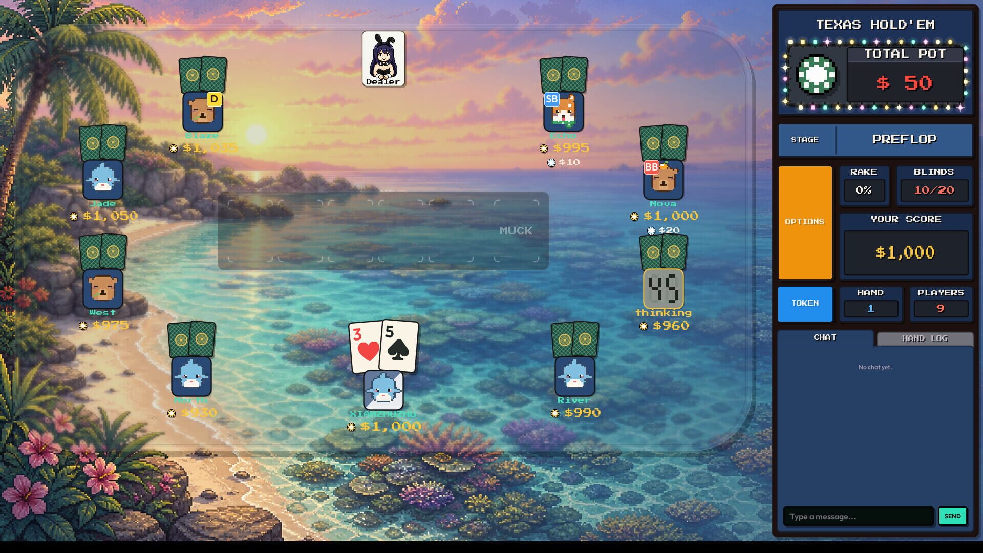 Screenshot for Pixel Texas Hold'em