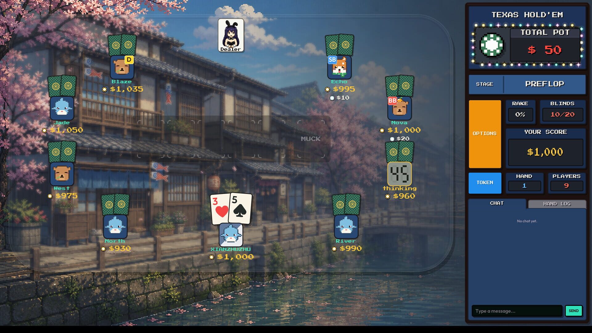 Screenshot for Pixel Texas Hold'em