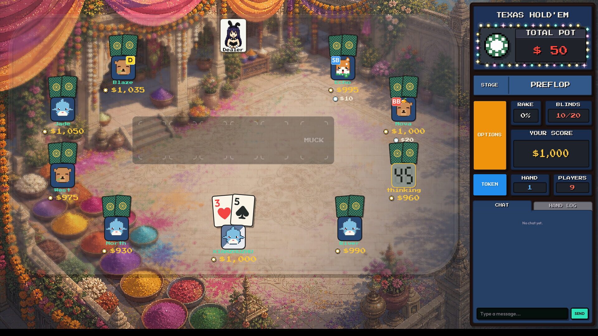 Screenshot for Pixel Texas Hold'em