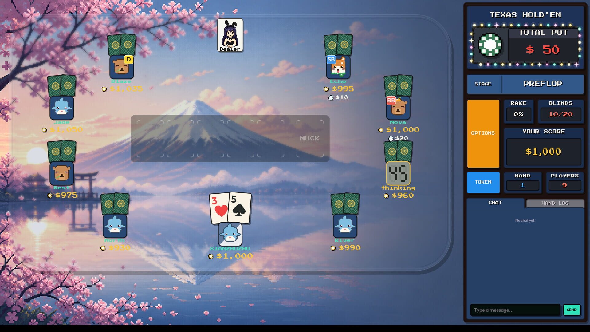 Screenshot for Pixel Texas Hold'em