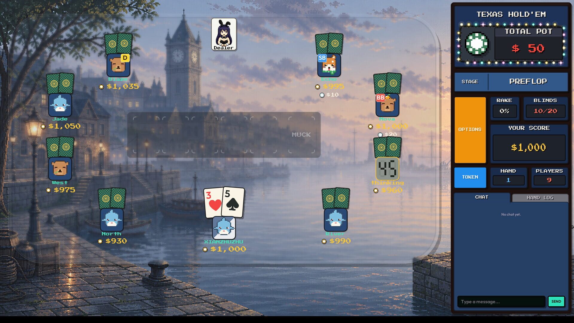 Screenshot for Pixel Texas Hold'em