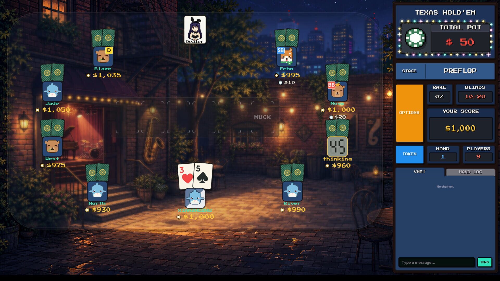 Screenshot for Pixel Texas Hold'em