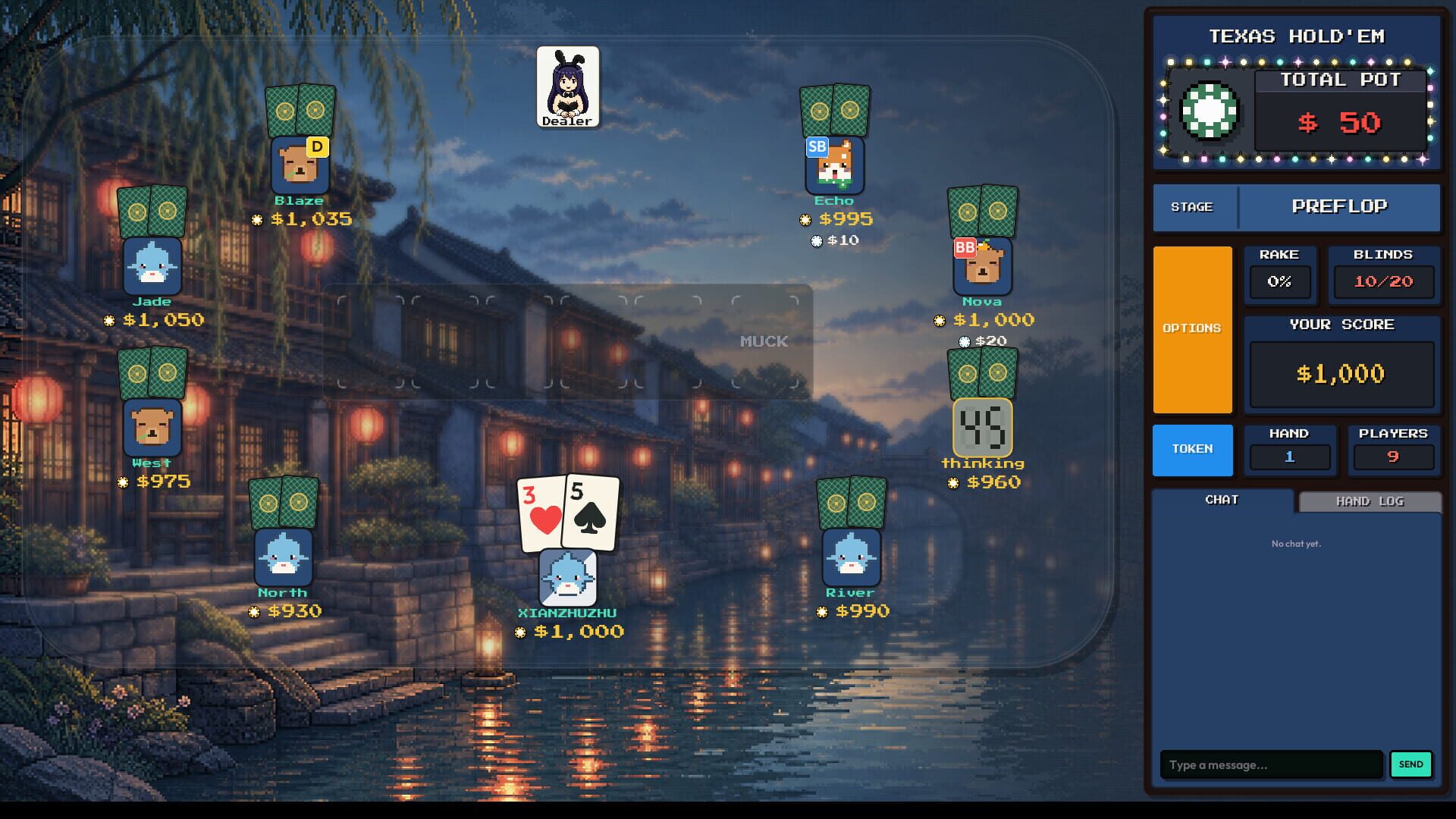 Screenshot for Pixel Texas Hold'em