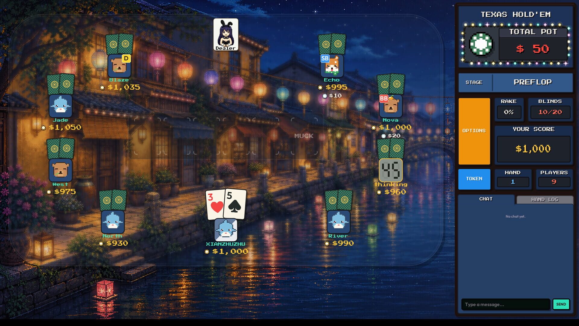 Screenshot for Pixel Texas Hold'em