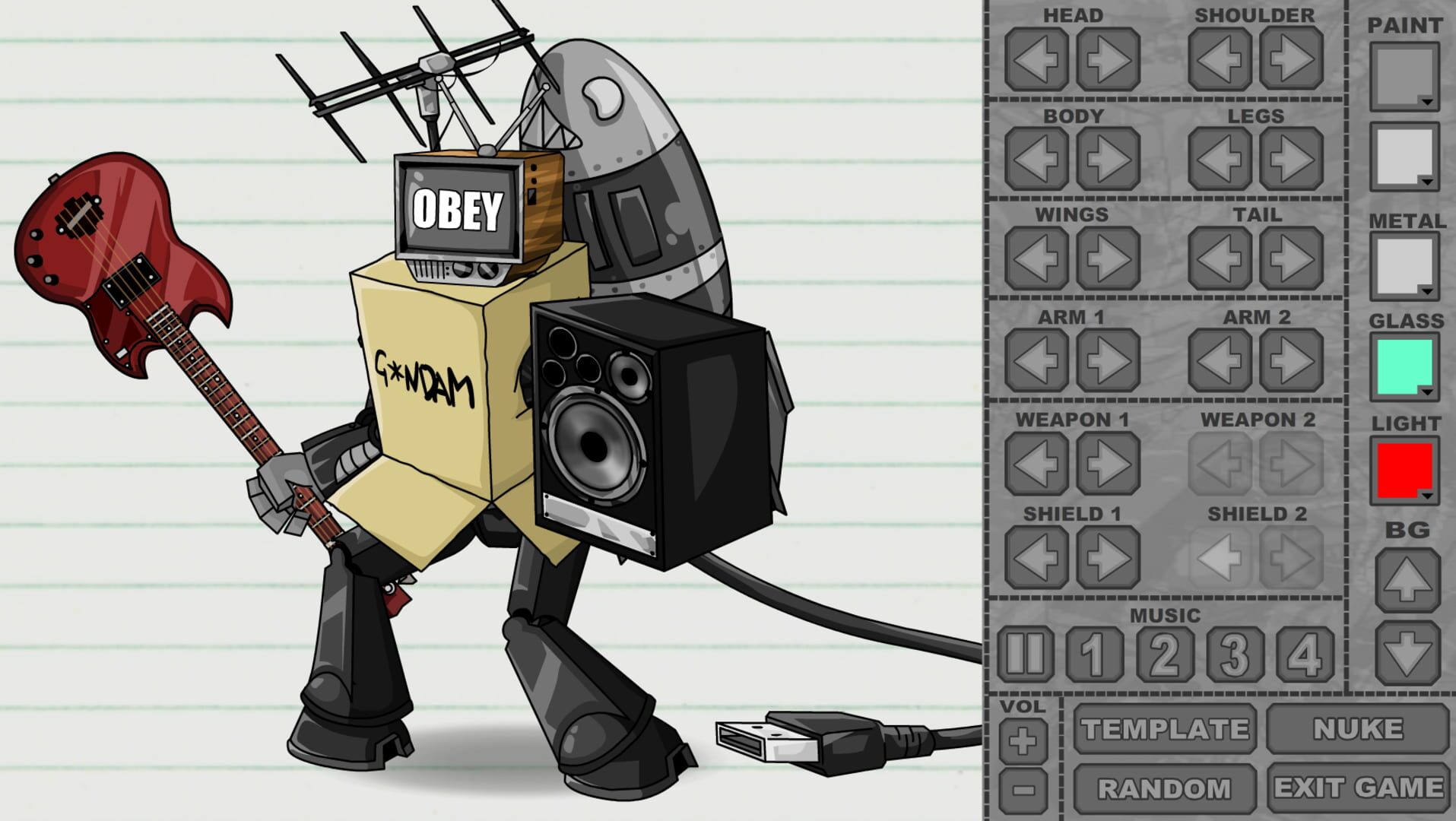 Screenshot for Mecha Dress Up Game