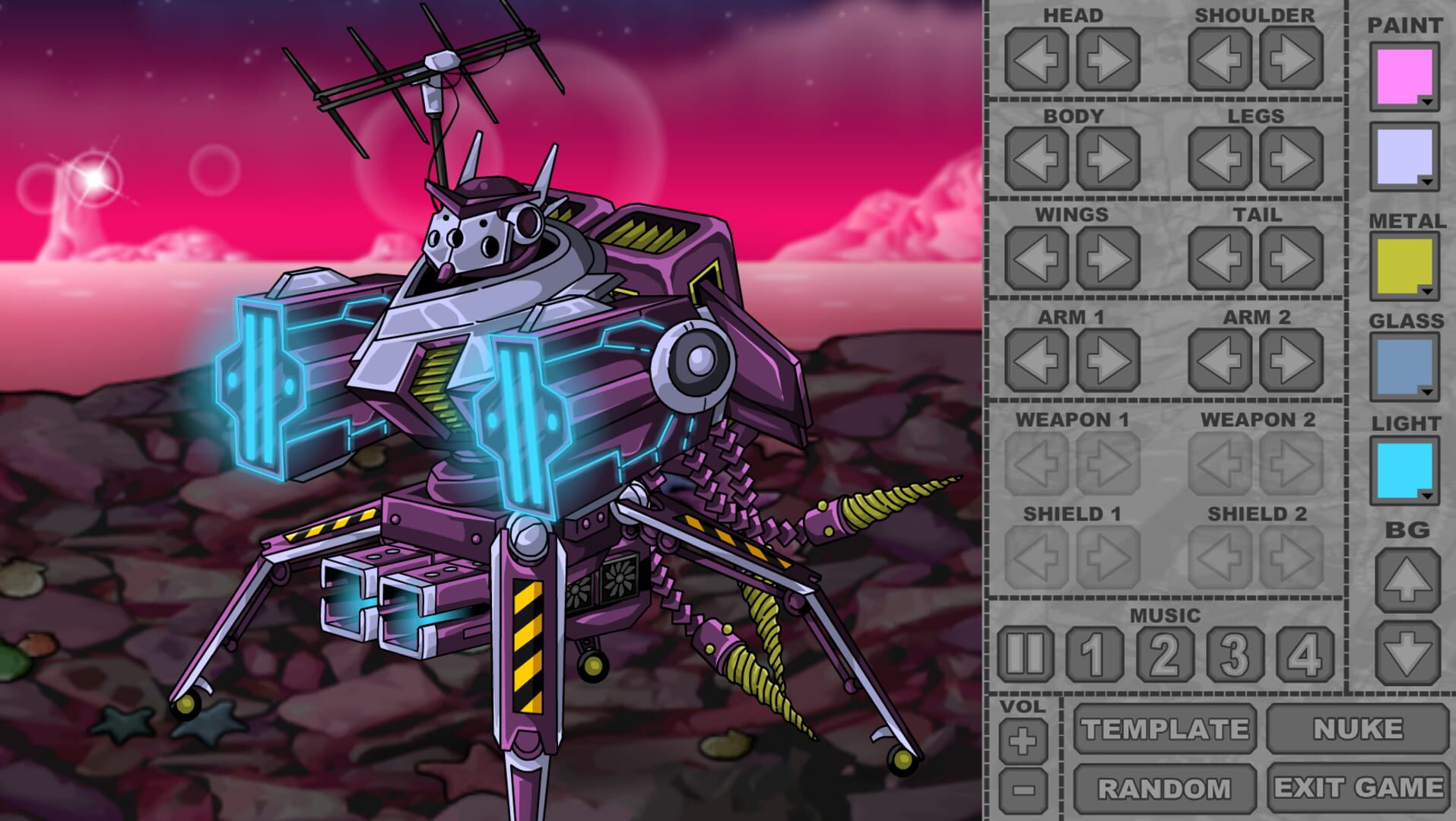 Screenshot for Mecha Dress Up Game