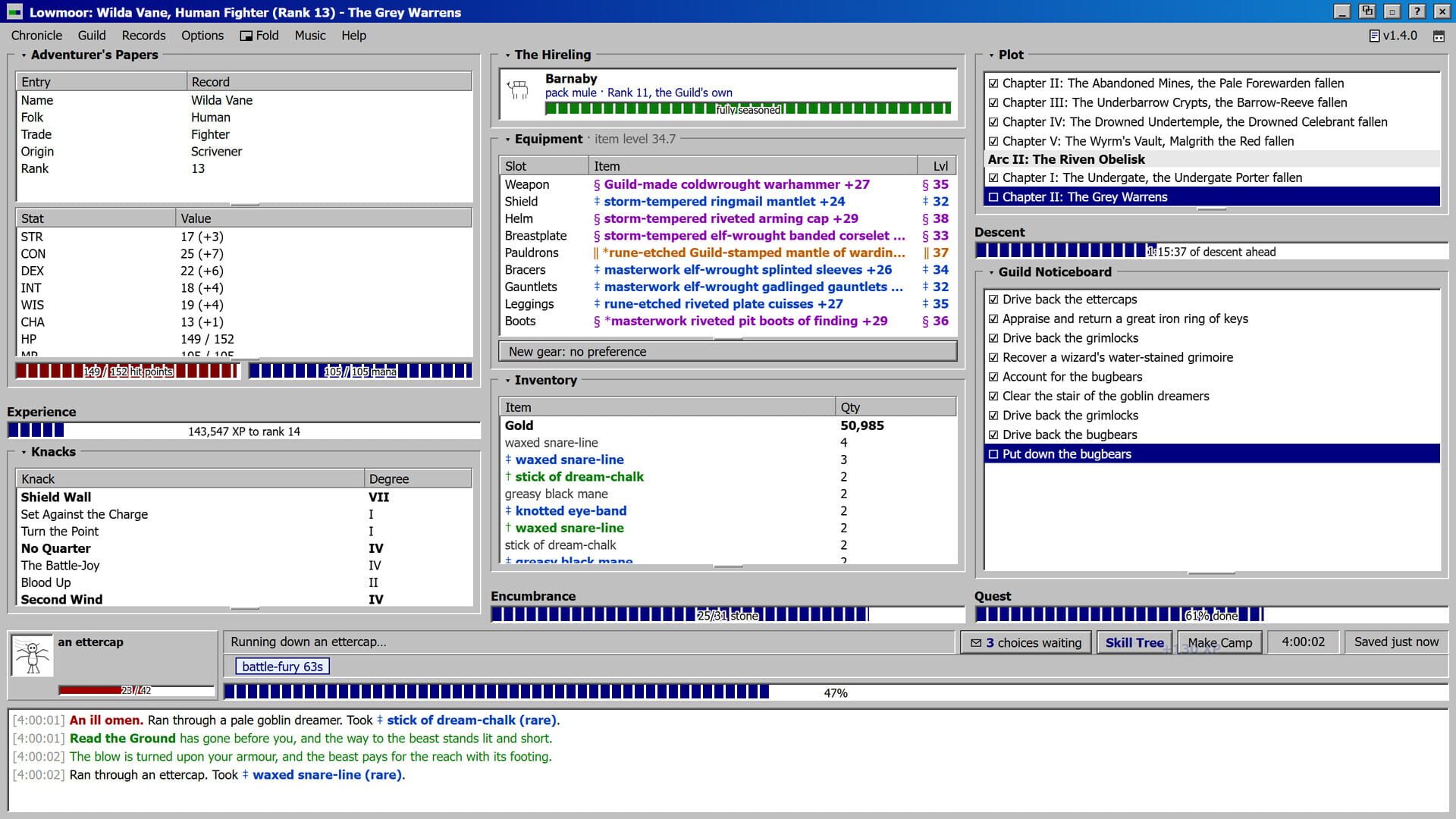 Screenshot for Lowmoor Idle RPG: An Adventurer's Chronicle