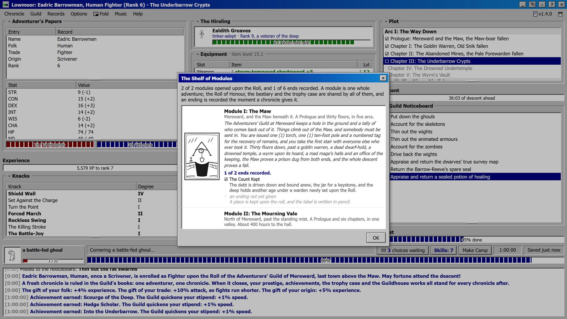 Screenshot for Lowmoor Idle RPG: An Adventurer's Chronicle