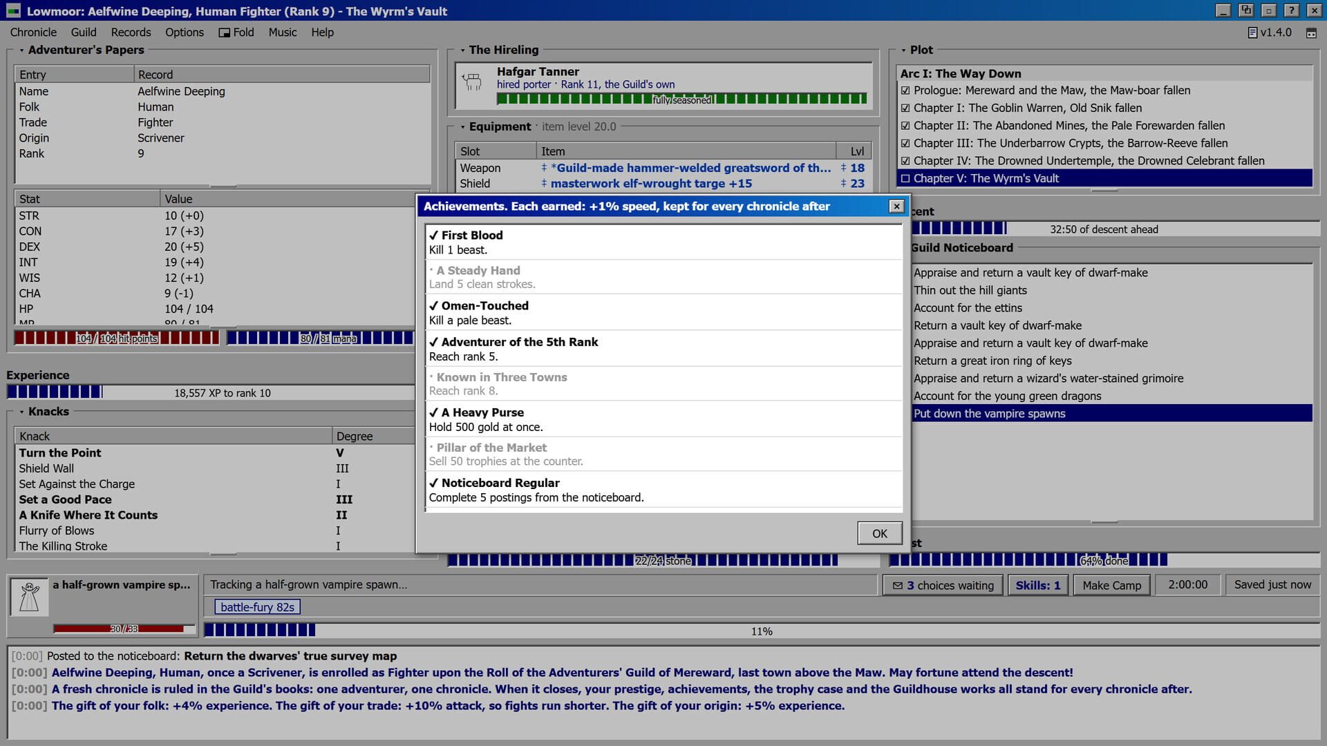 Screenshot for Lowmoor Idle RPG: An Adventurer's Chronicle
