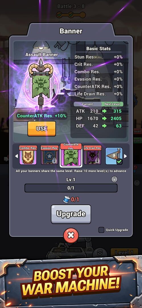 Screenshot for Steelborn: Tank Idle RPG