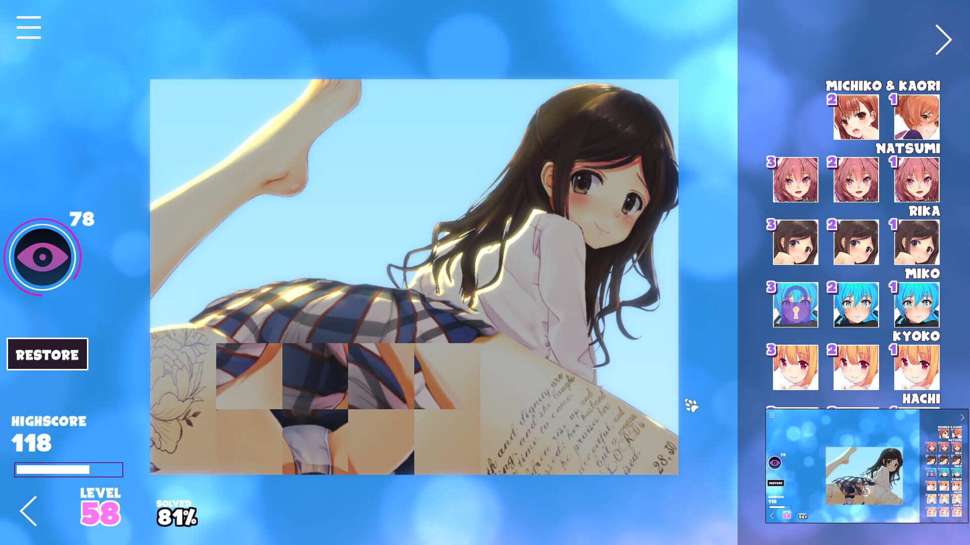 Screenshot for Hentai Mosaique Puzzle