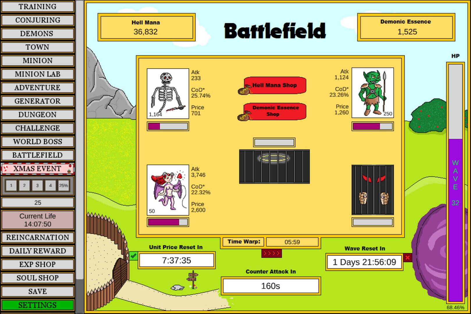 Screenshot for Wizard and Minion Idle
