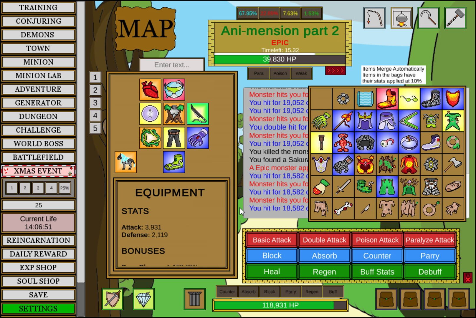 Screenshot for Wizard and Minion Idle