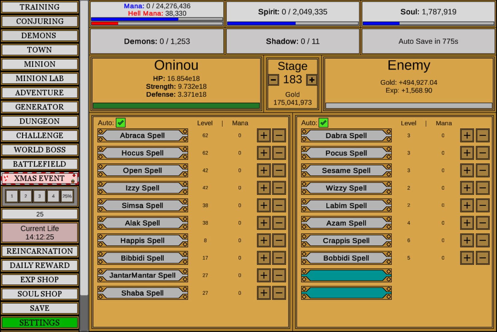 Screenshot for Wizard and Minion Idle