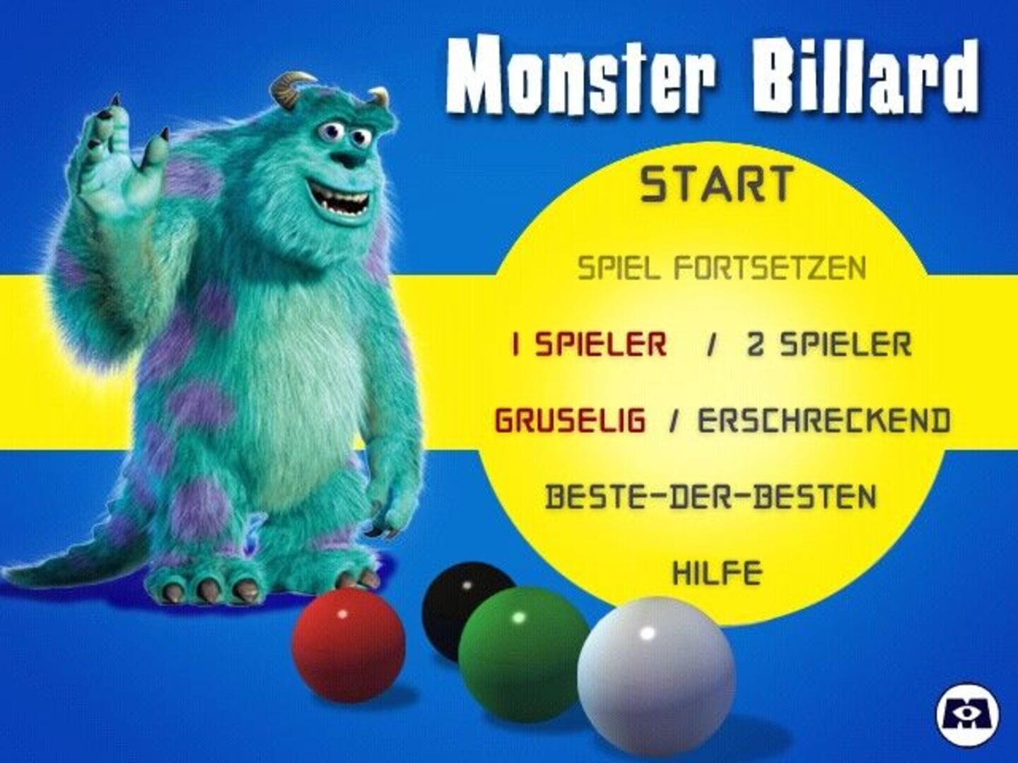 Screenshot for Monsters, Inc.: Wreck Room Arcade - Eight Ball Chaos