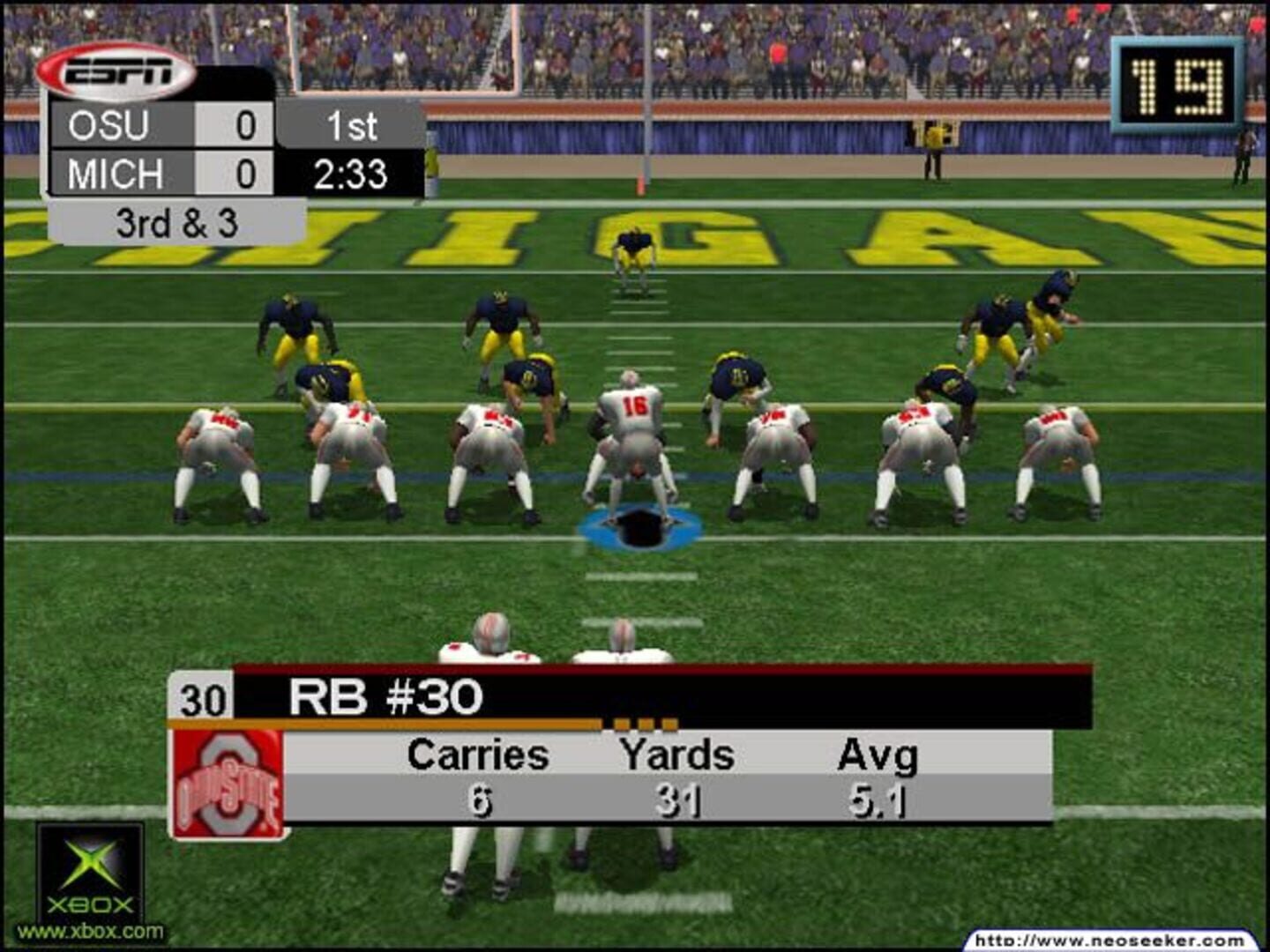 Screenshot for NCAA College Football 2K3