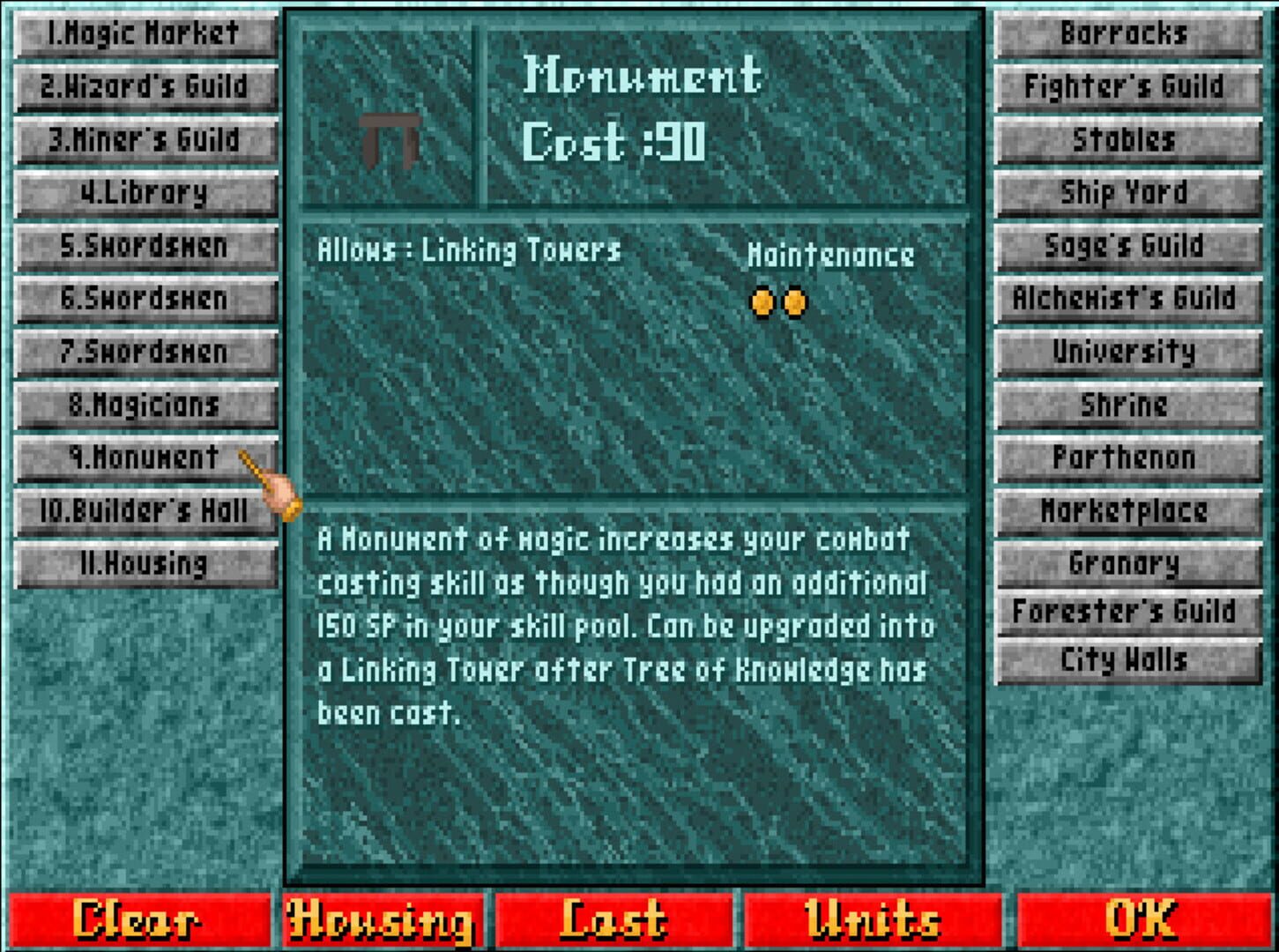 Screenshot for Master of Magic