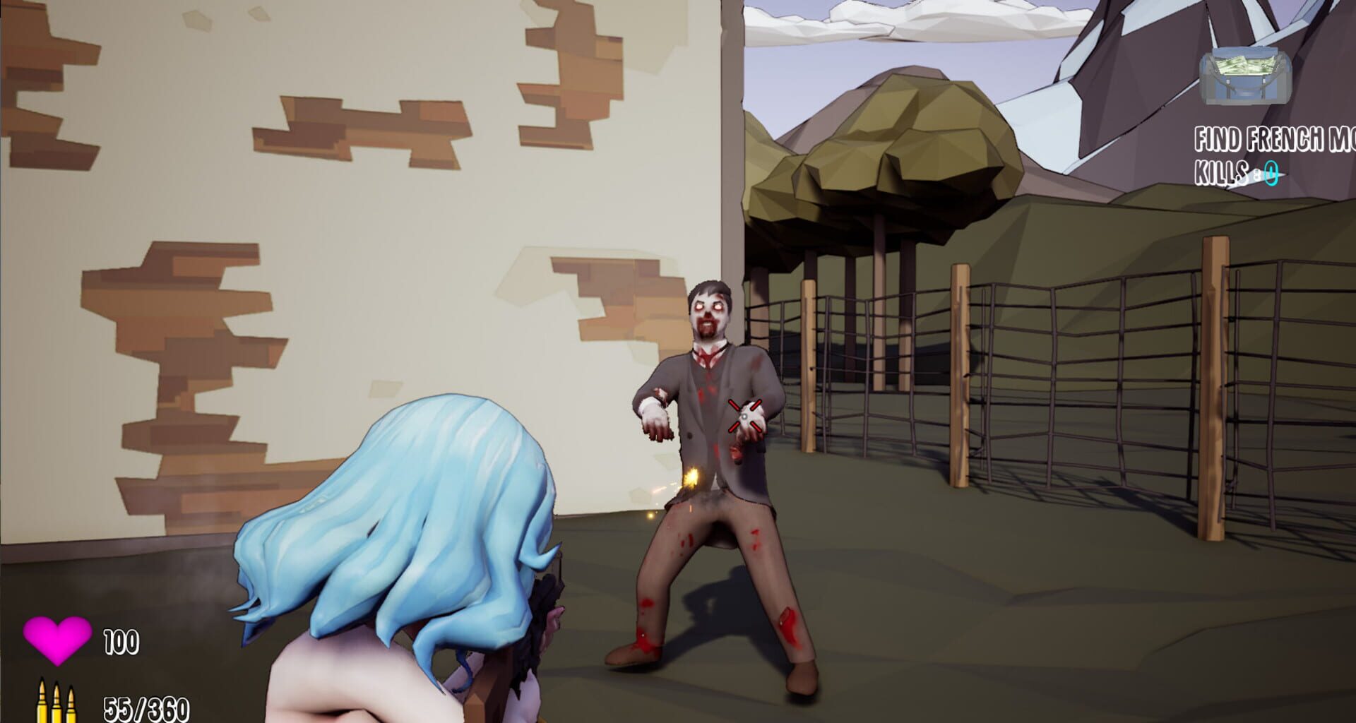 Screenshot for Inglorious Waifu VS Nazi Zombies