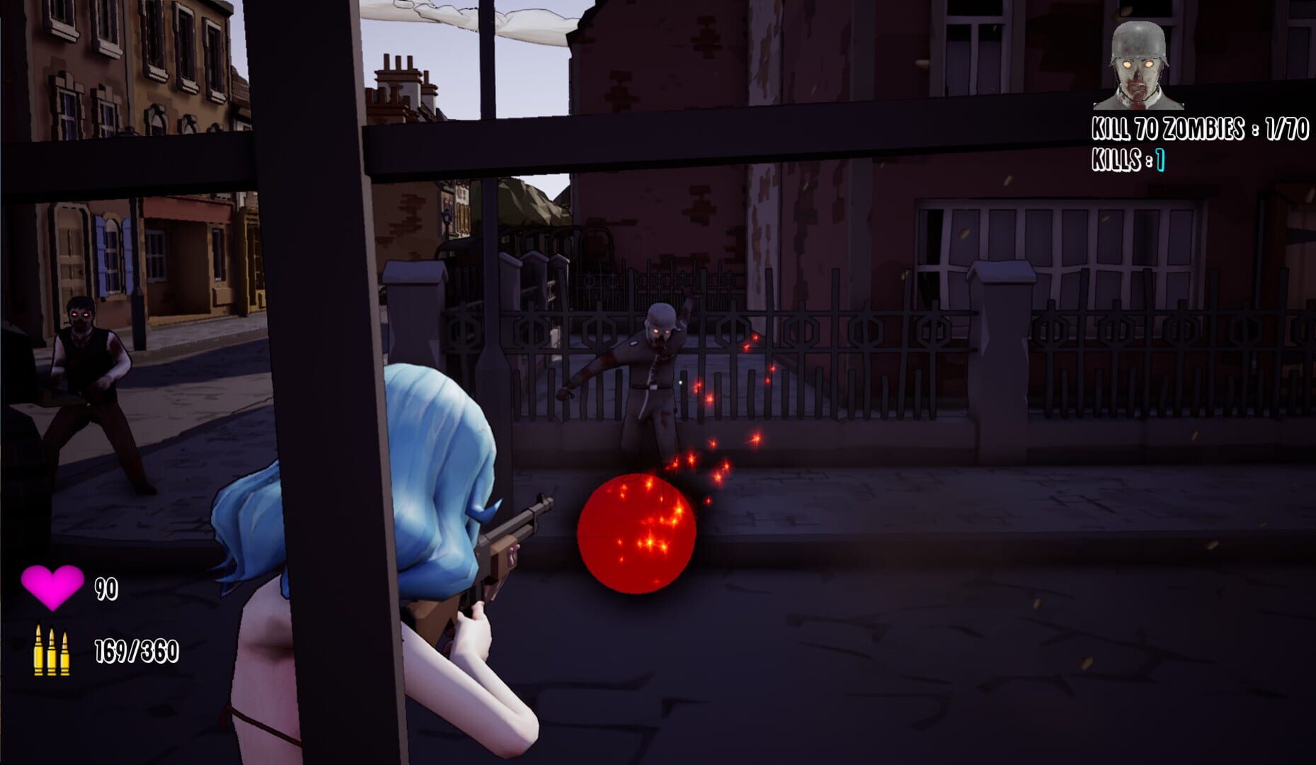 Screenshot for Inglorious Waifu VS Nazi Zombies