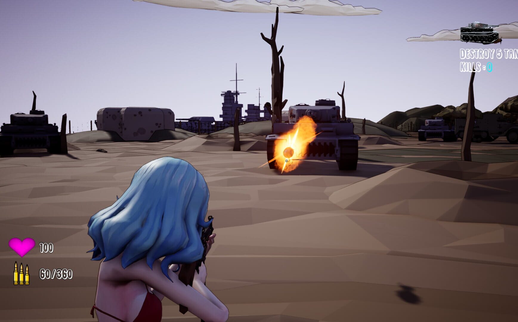 Screenshot for Inglorious Waifu VS Nazi Zombies