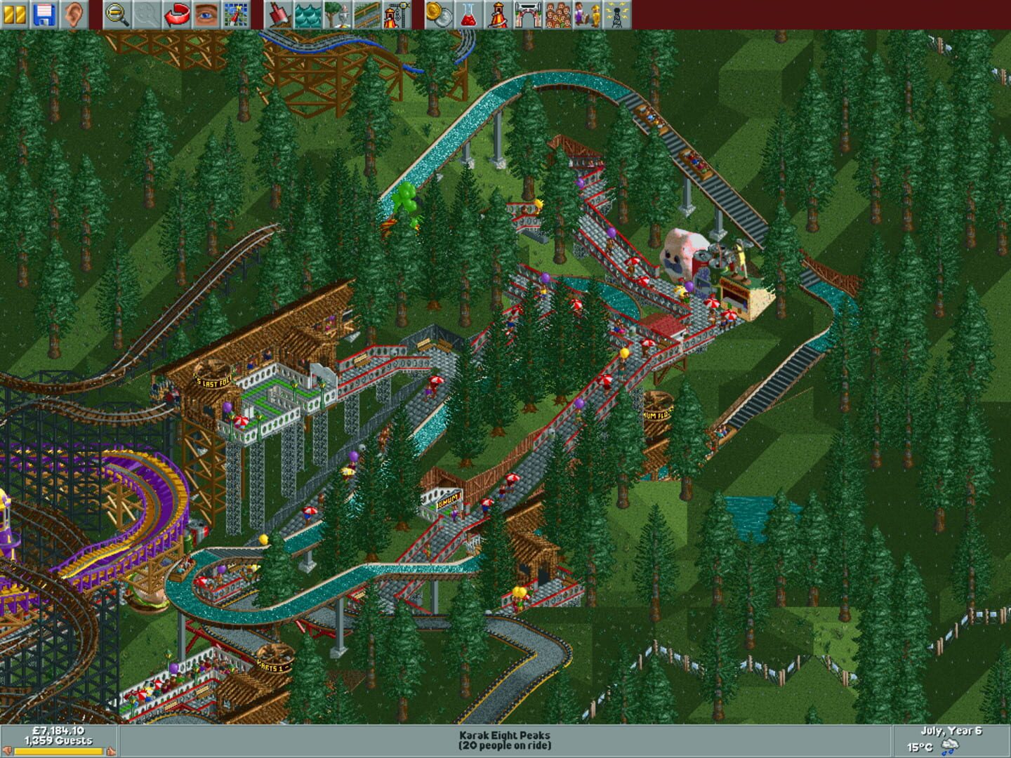 Screenshot for RollerCoaster Tycoon