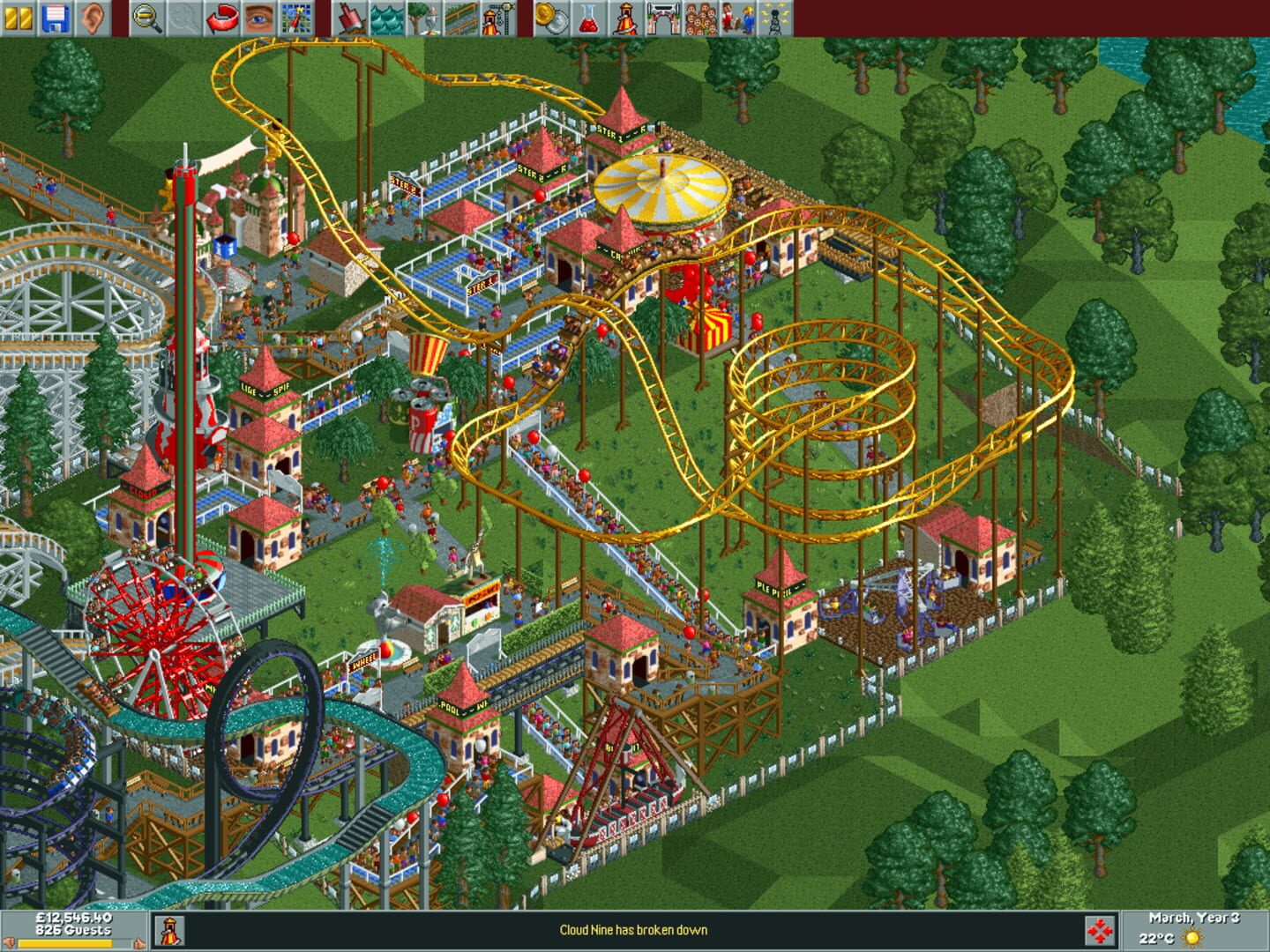 Screenshot for RollerCoaster Tycoon