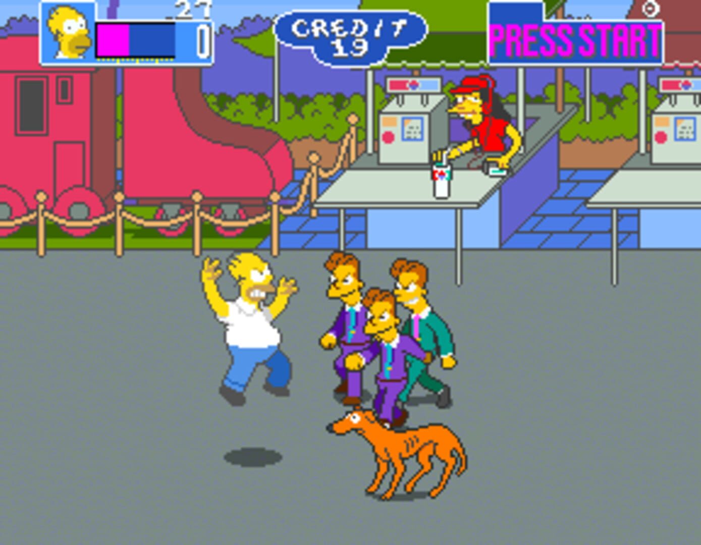 Screenshot for The Simpsons Arcade Game