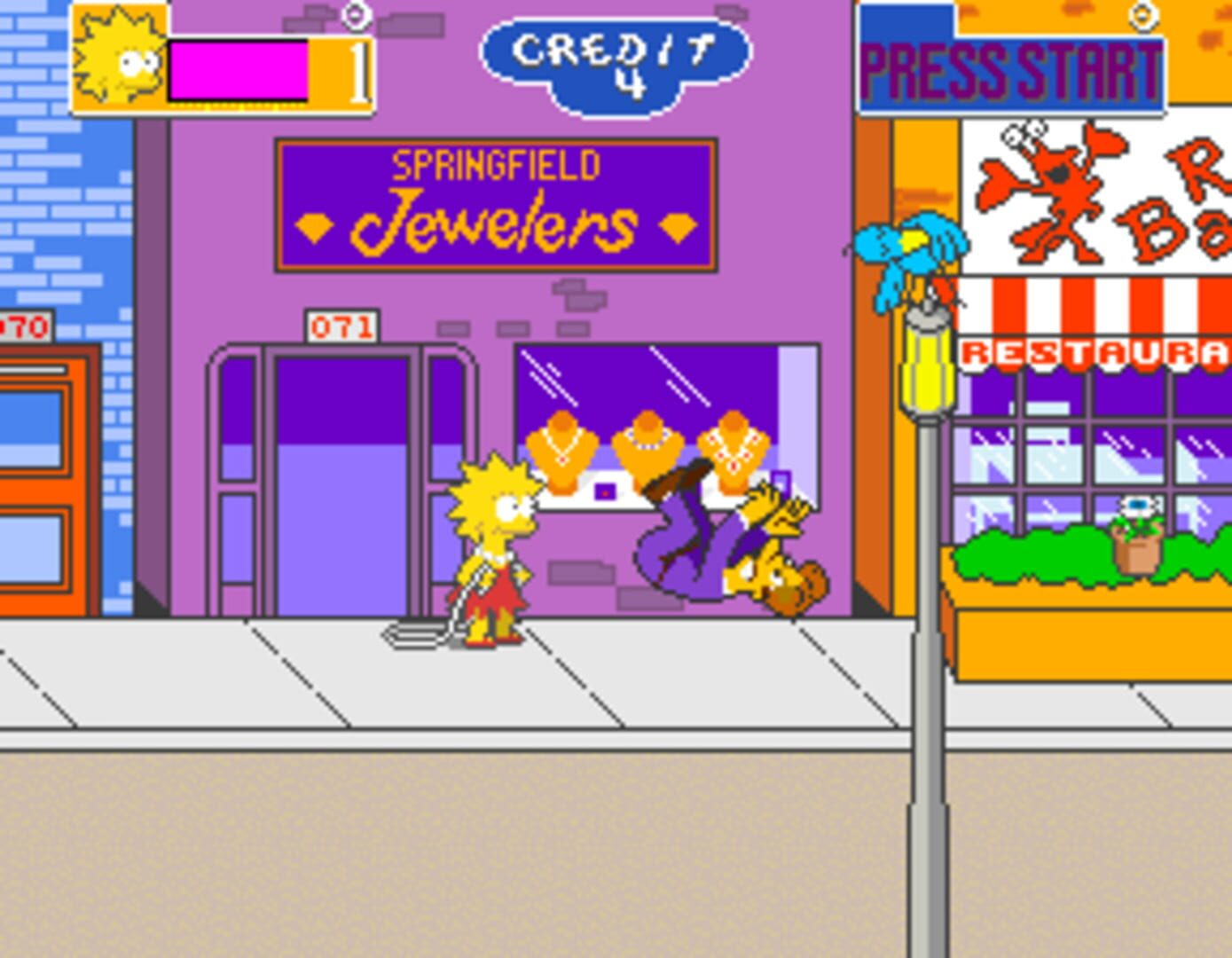 Screenshot for The Simpsons Arcade Game