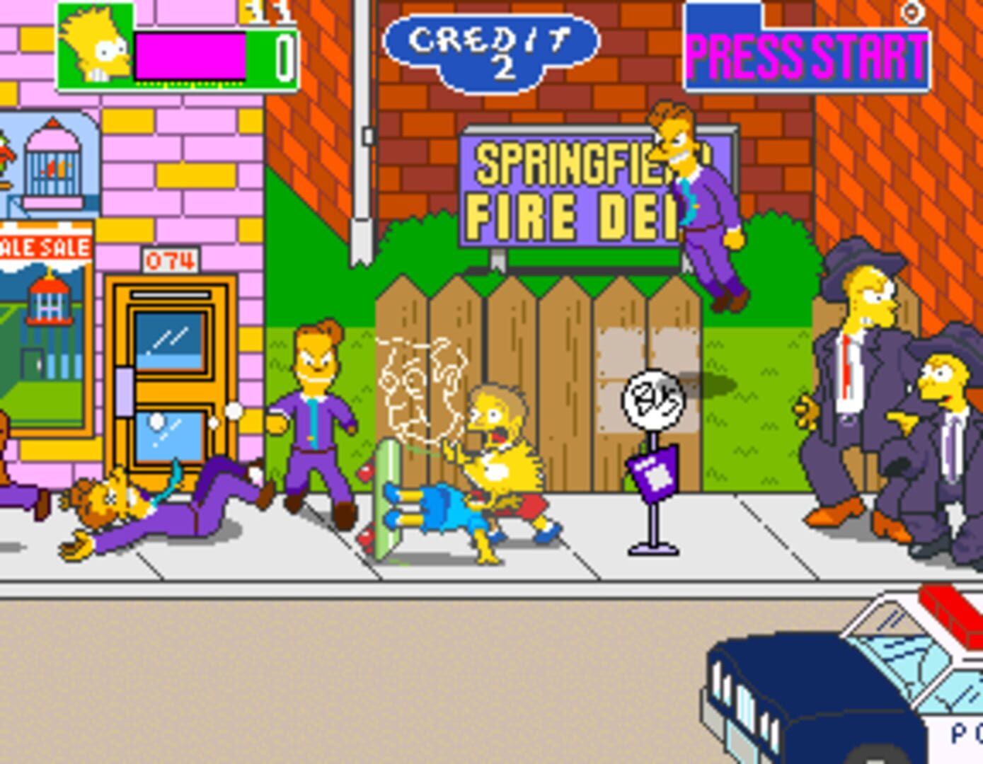 Screenshot for The Simpsons Arcade Game