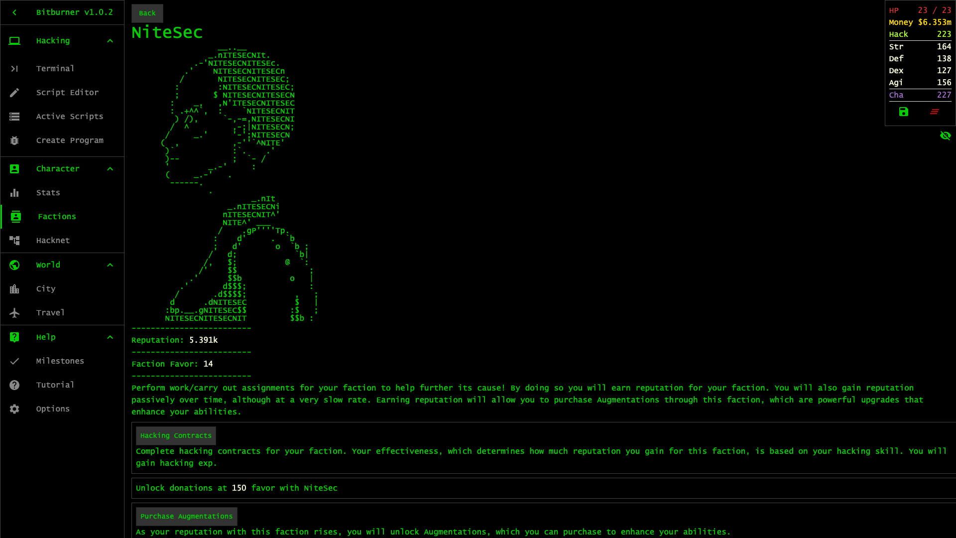 Screenshot for Bitburner