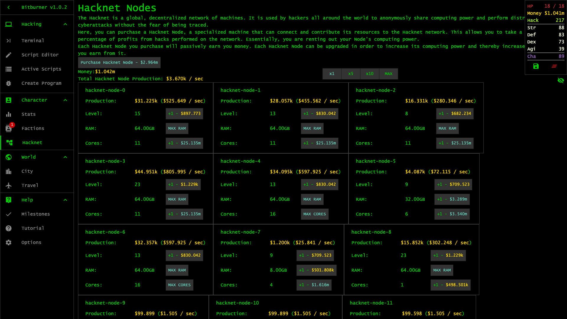Screenshot for Bitburner