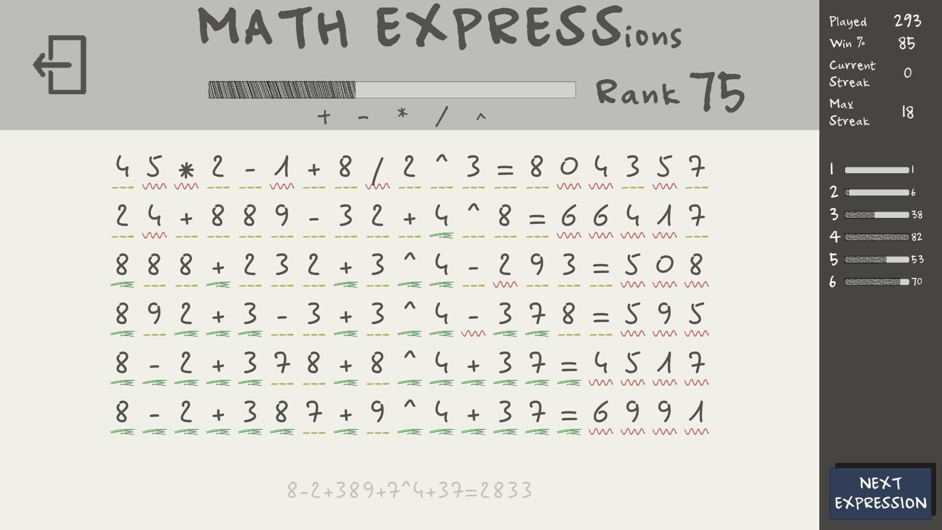 Screenshot for Math Expressions