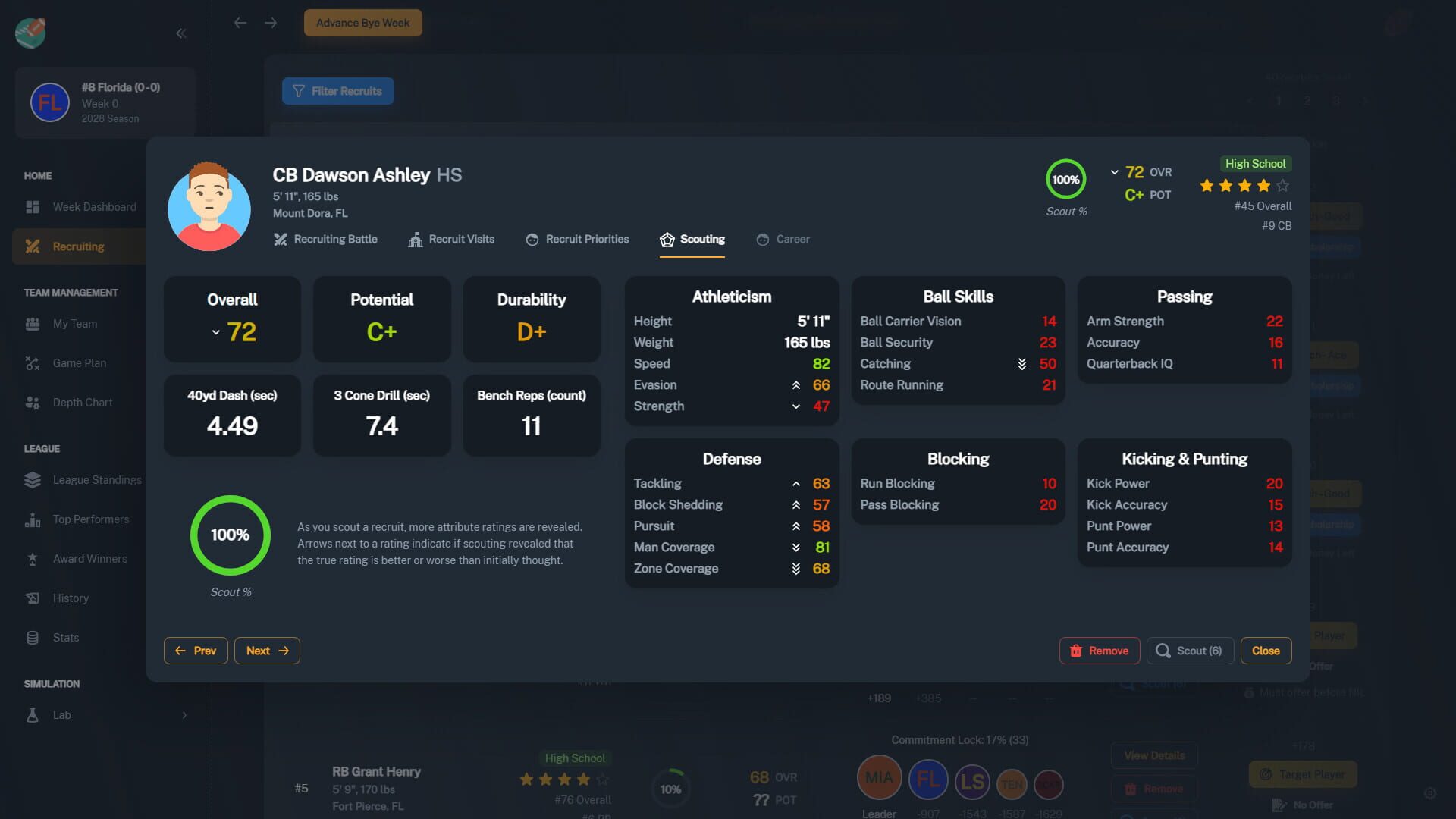 Screenshot for Football Coach: College Dynasty