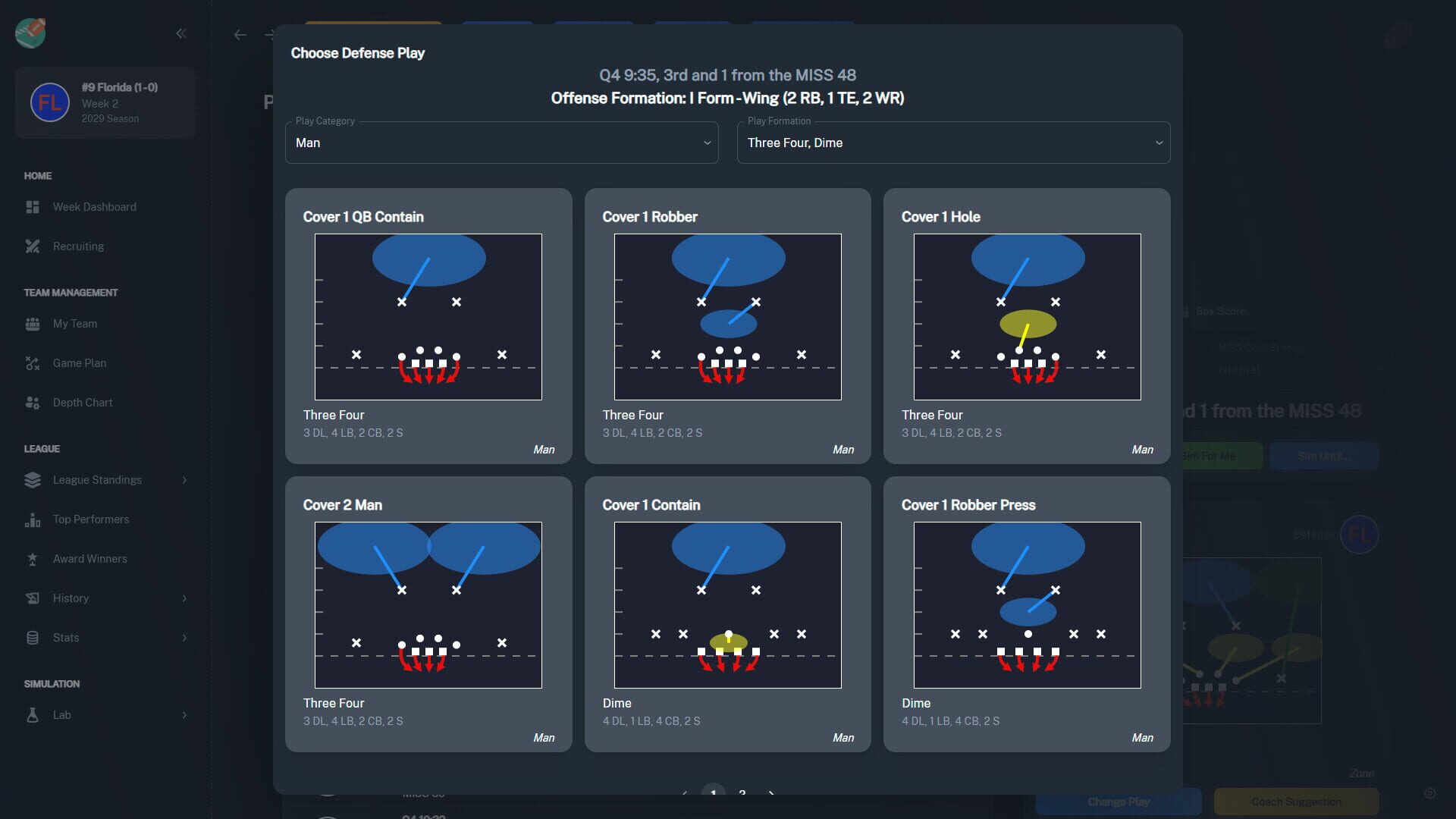 Screenshot for Football Coach: College Dynasty