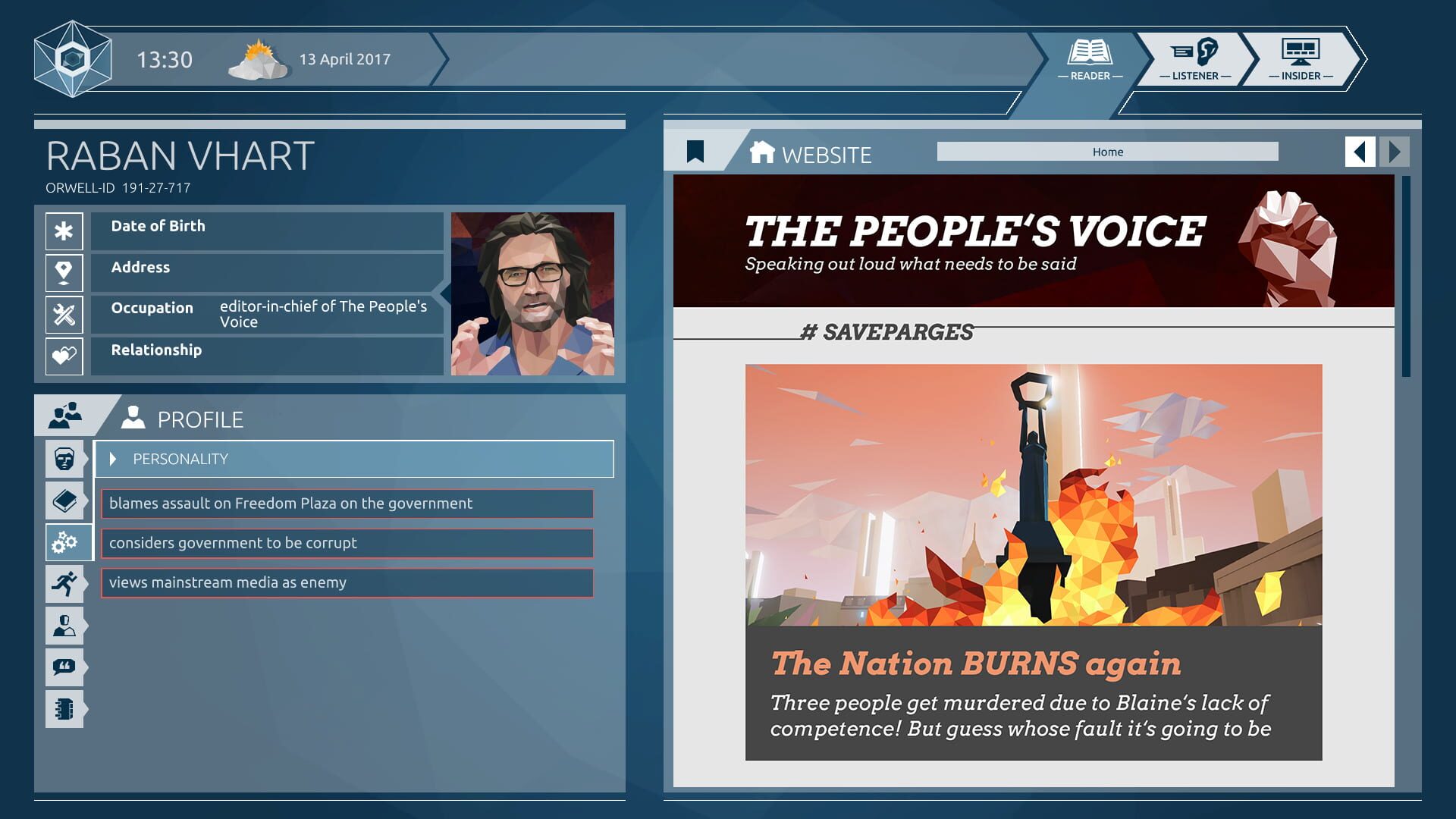 Screenshot for Orwell: Ignorance is Strength