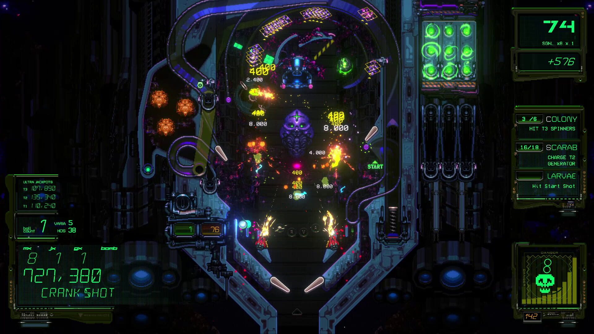 Screenshot for Xenotilt: Hostile Pinball Action