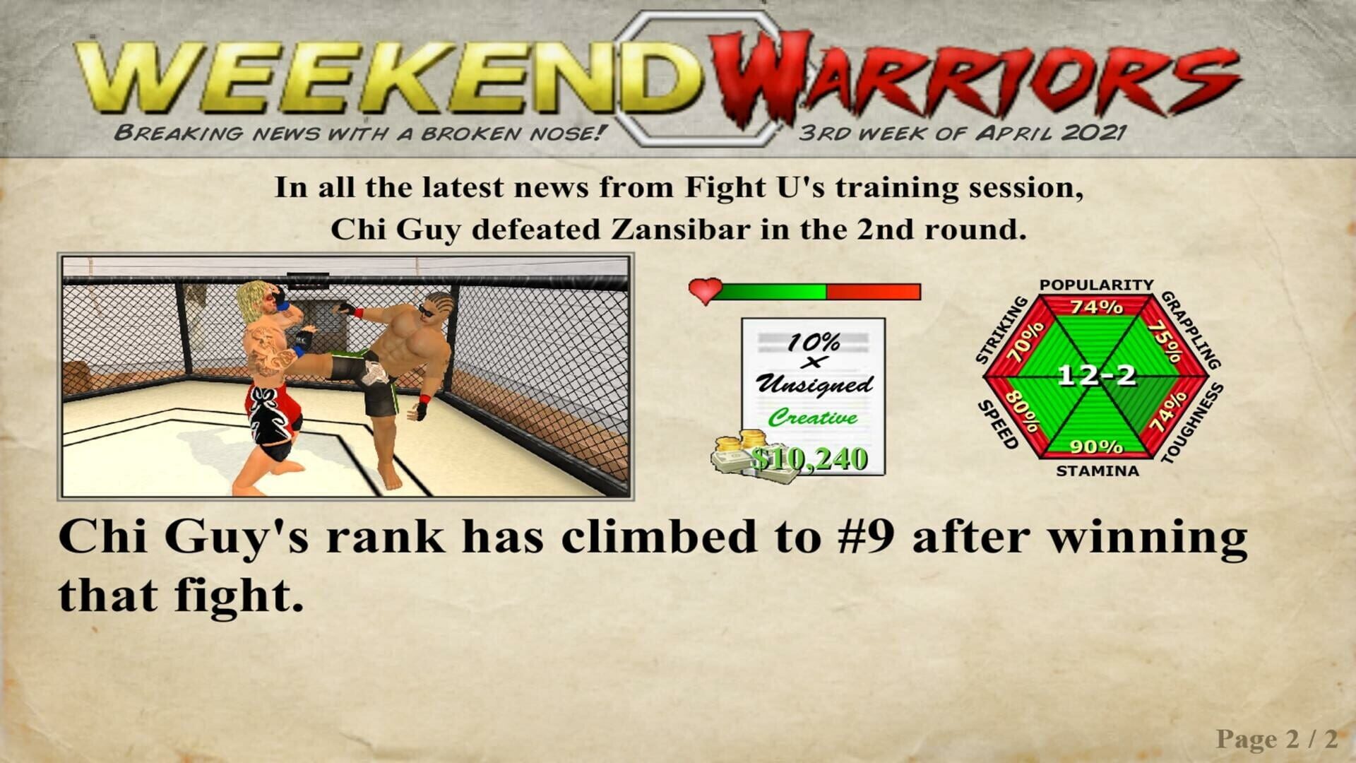 Screenshot for Weekend Warriors MMA